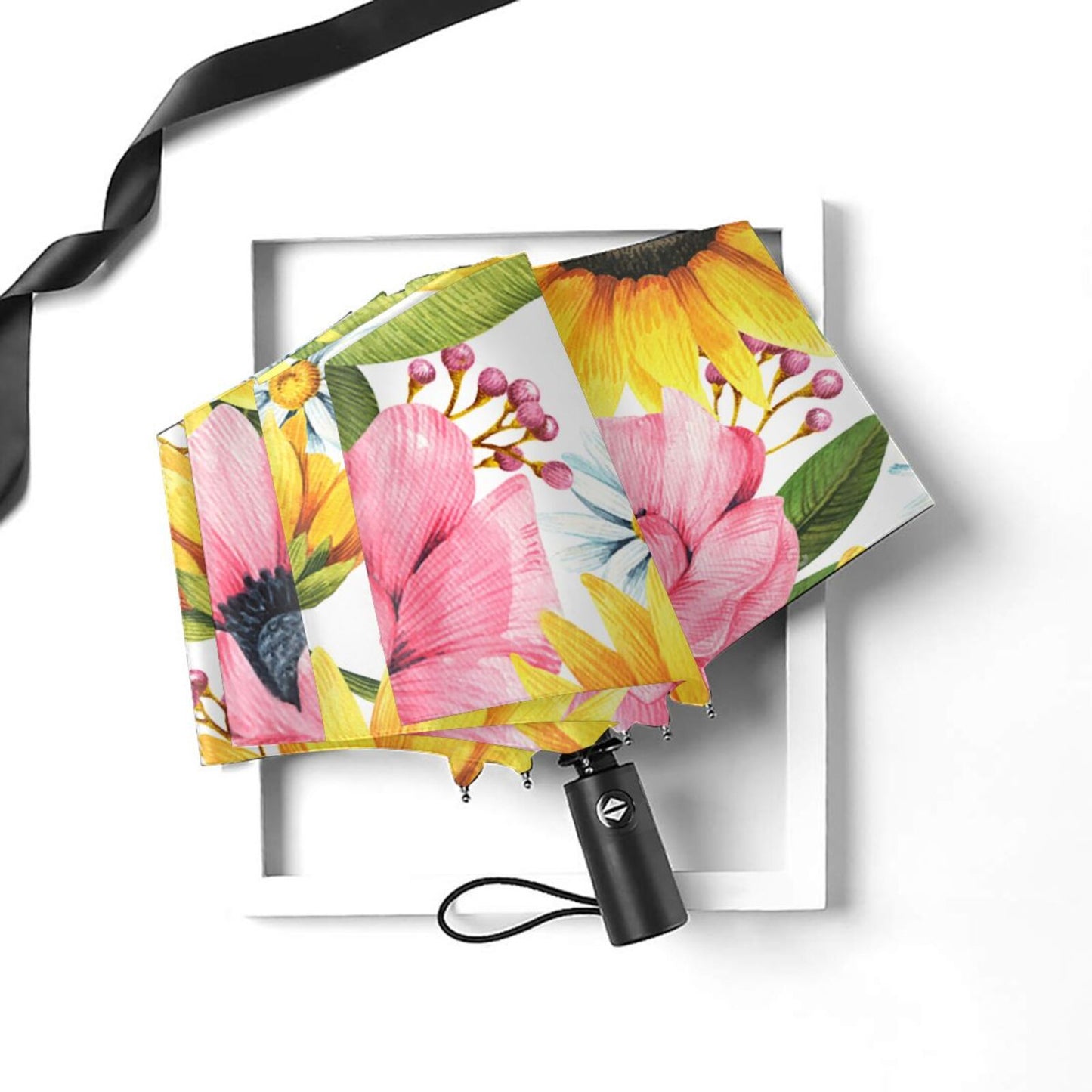 Parapluie de voyage pliable tournesol