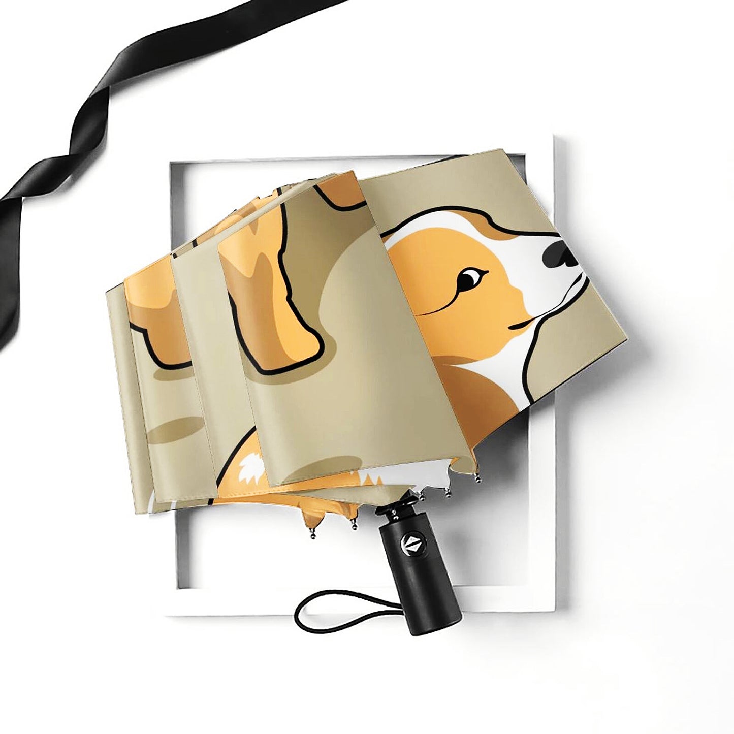 Petit parapluie pliable imprimé chiot mignon