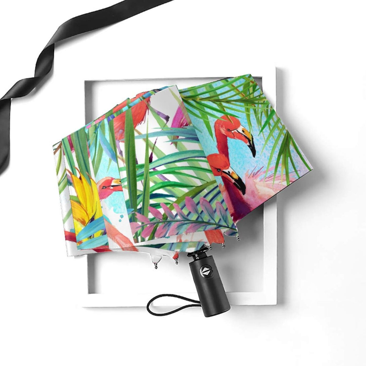 Parapluie pliable flamant rose