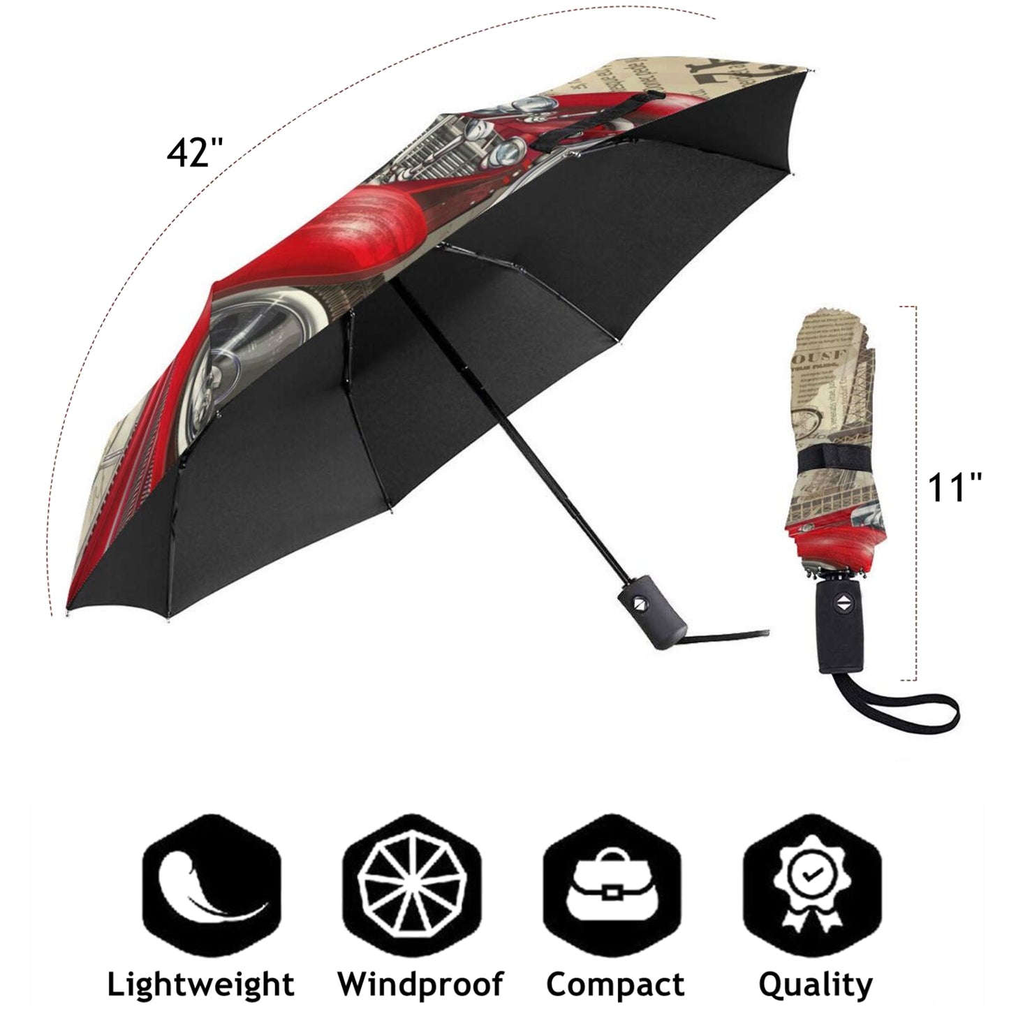 Parapluie pliant design Paris Fashion