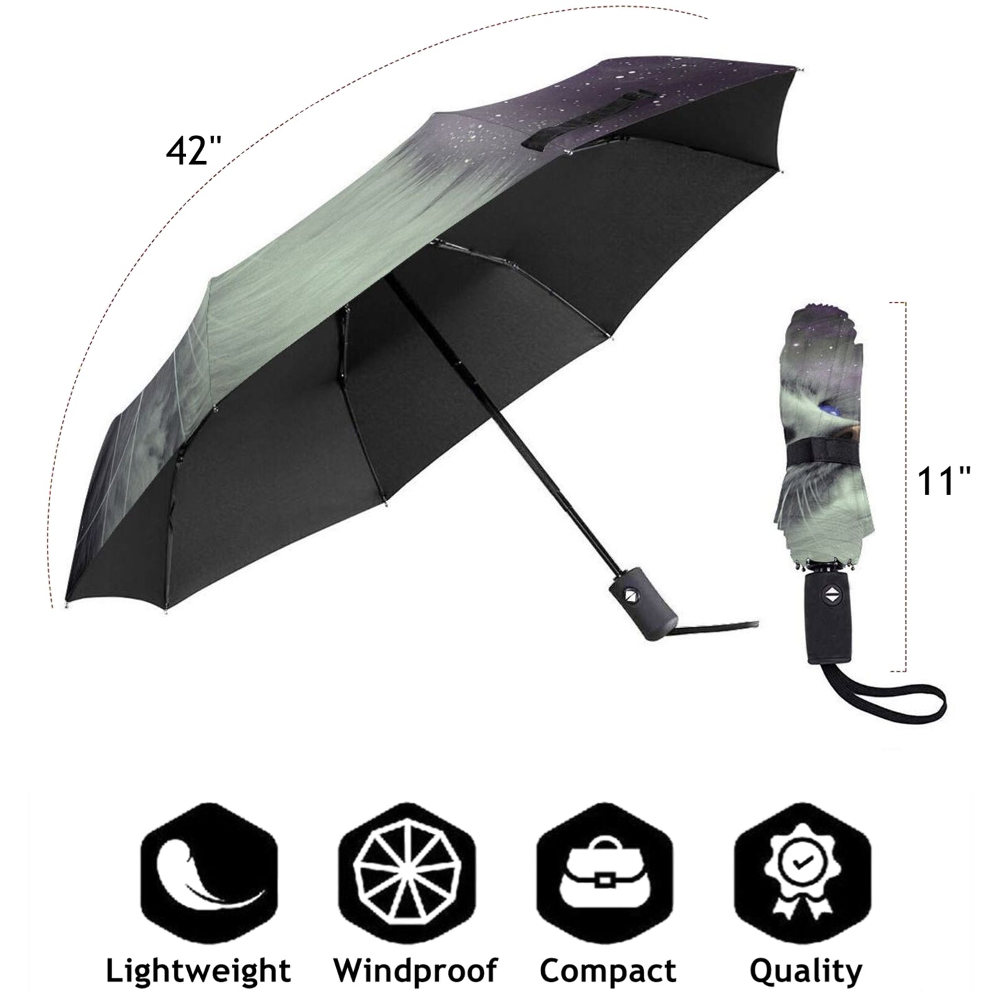 Parapluie pliant Space Cat Design