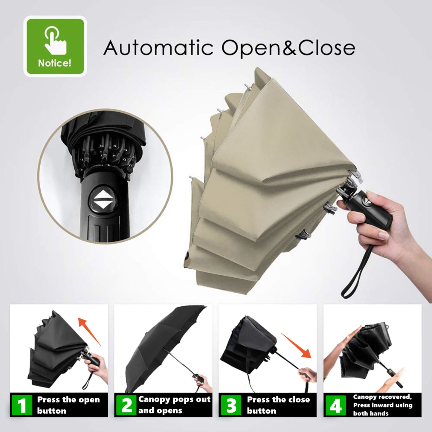 Kleiner Taschenschirm mit süßem Hundeaufdruck innen