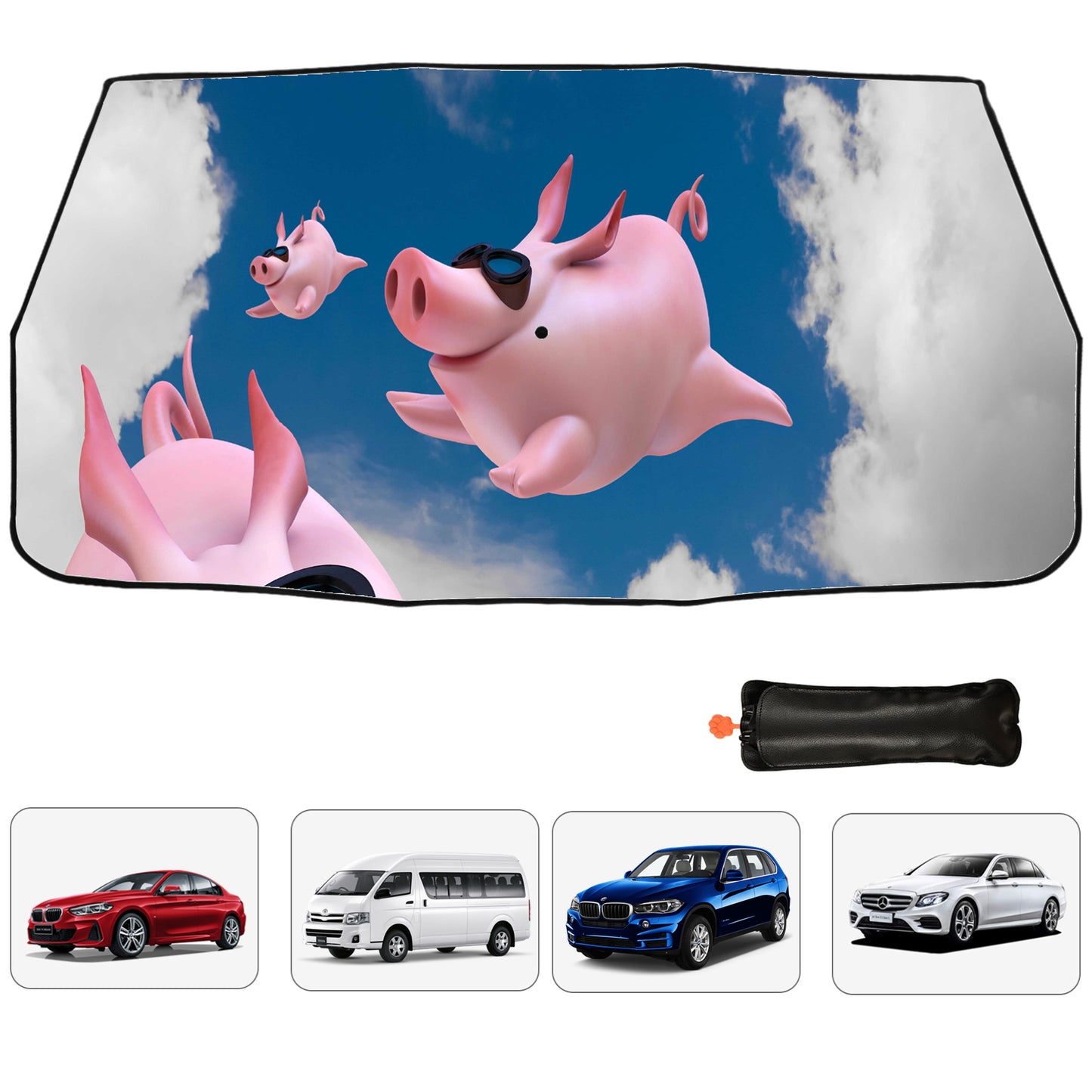 Flying Piggy Auto-Sonnenschutz für die Windschutzscheibe