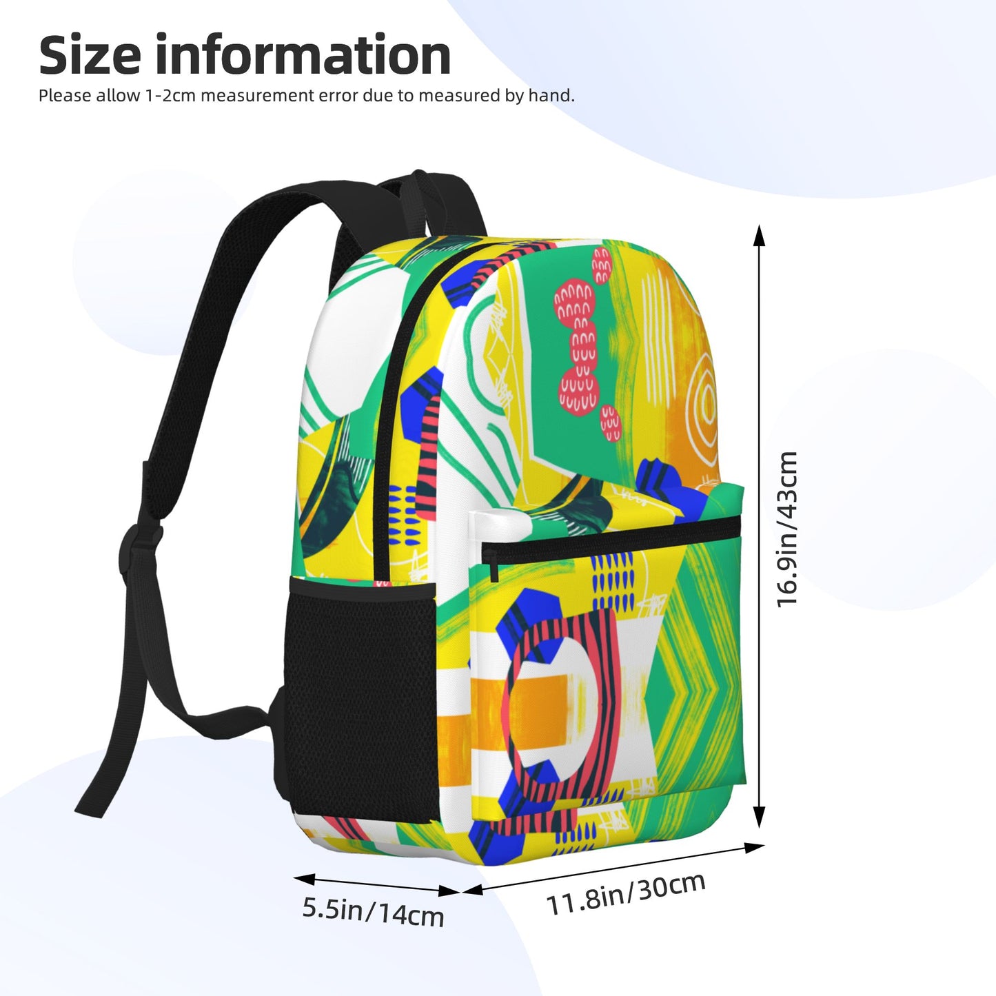 17'' Rucksack mit Taschen