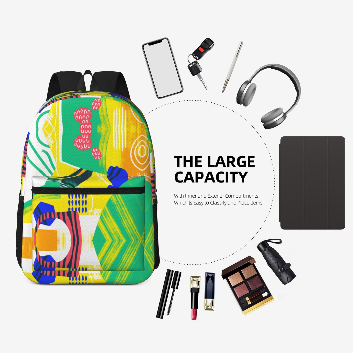 17'' Rucksack mit Taschen