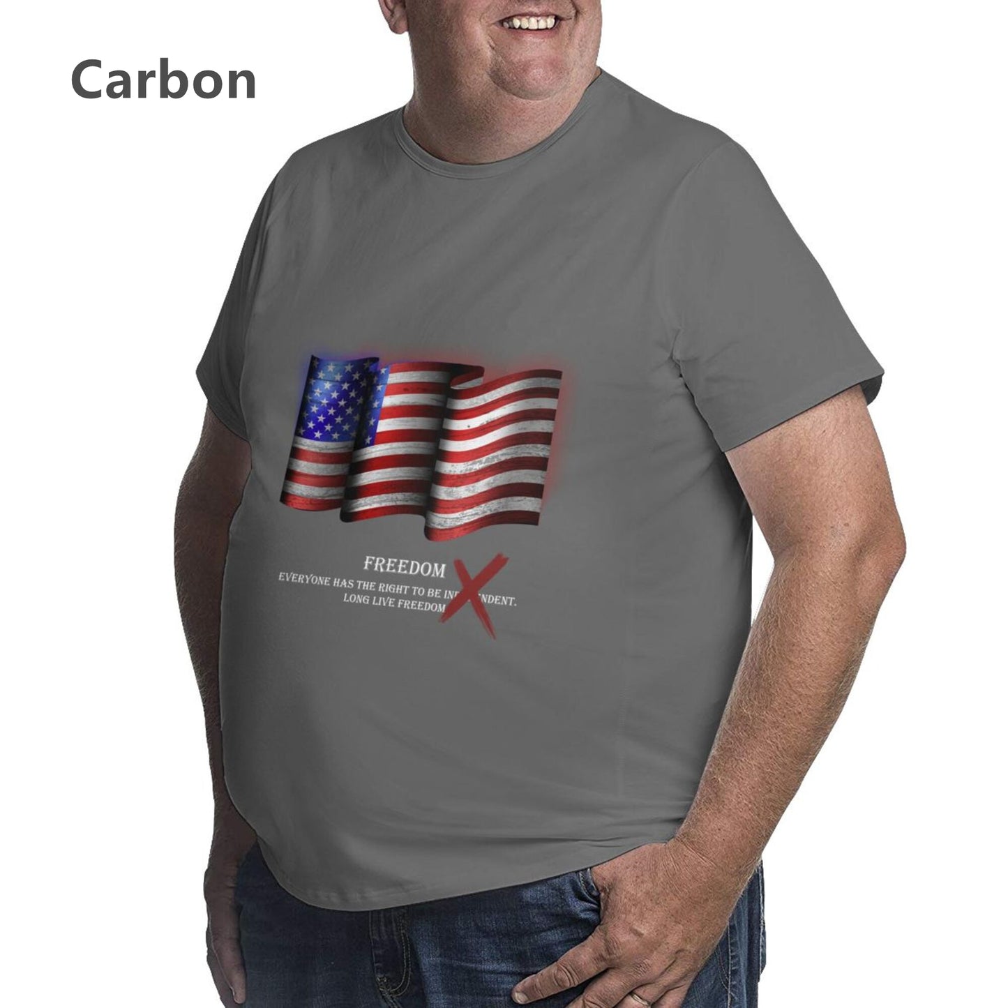 Flag Design Extra Large Plus Size Oversized T Shirts For Men