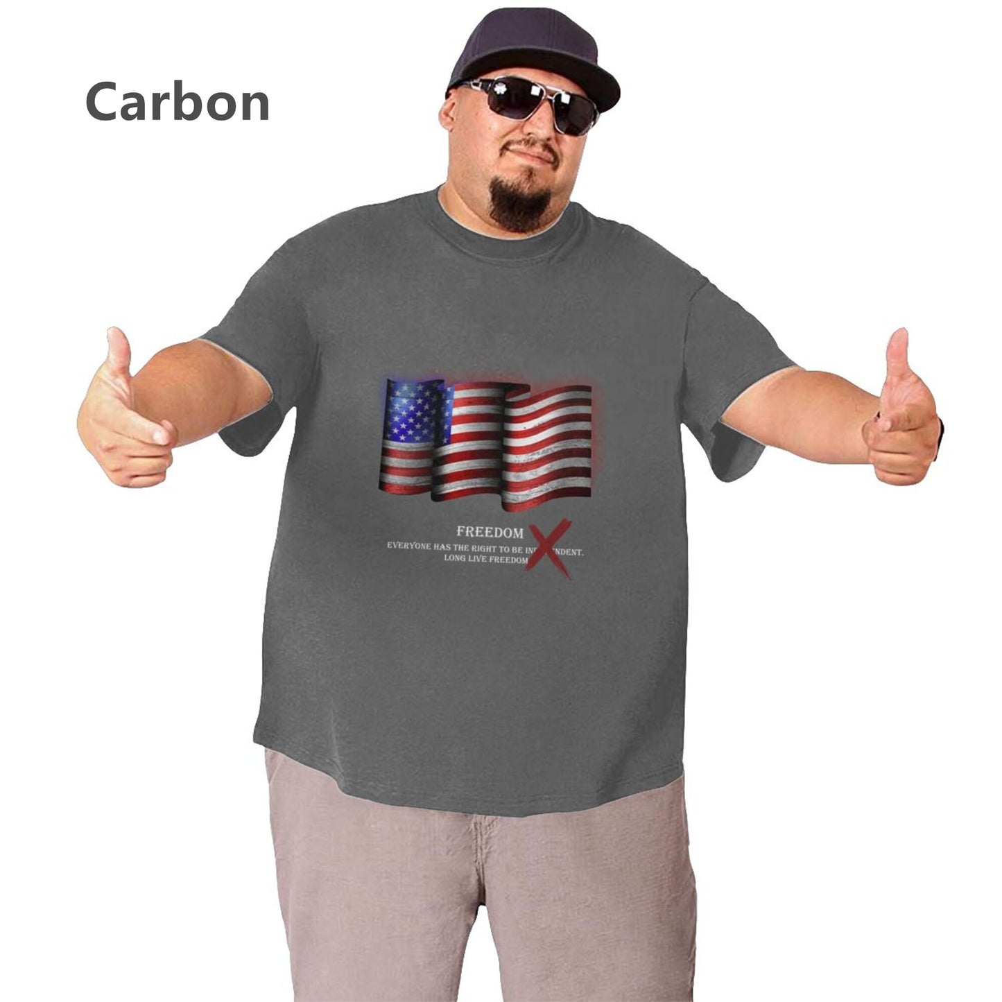 Flag Design Extra Large Plus Size Oversized T Shirts For Men