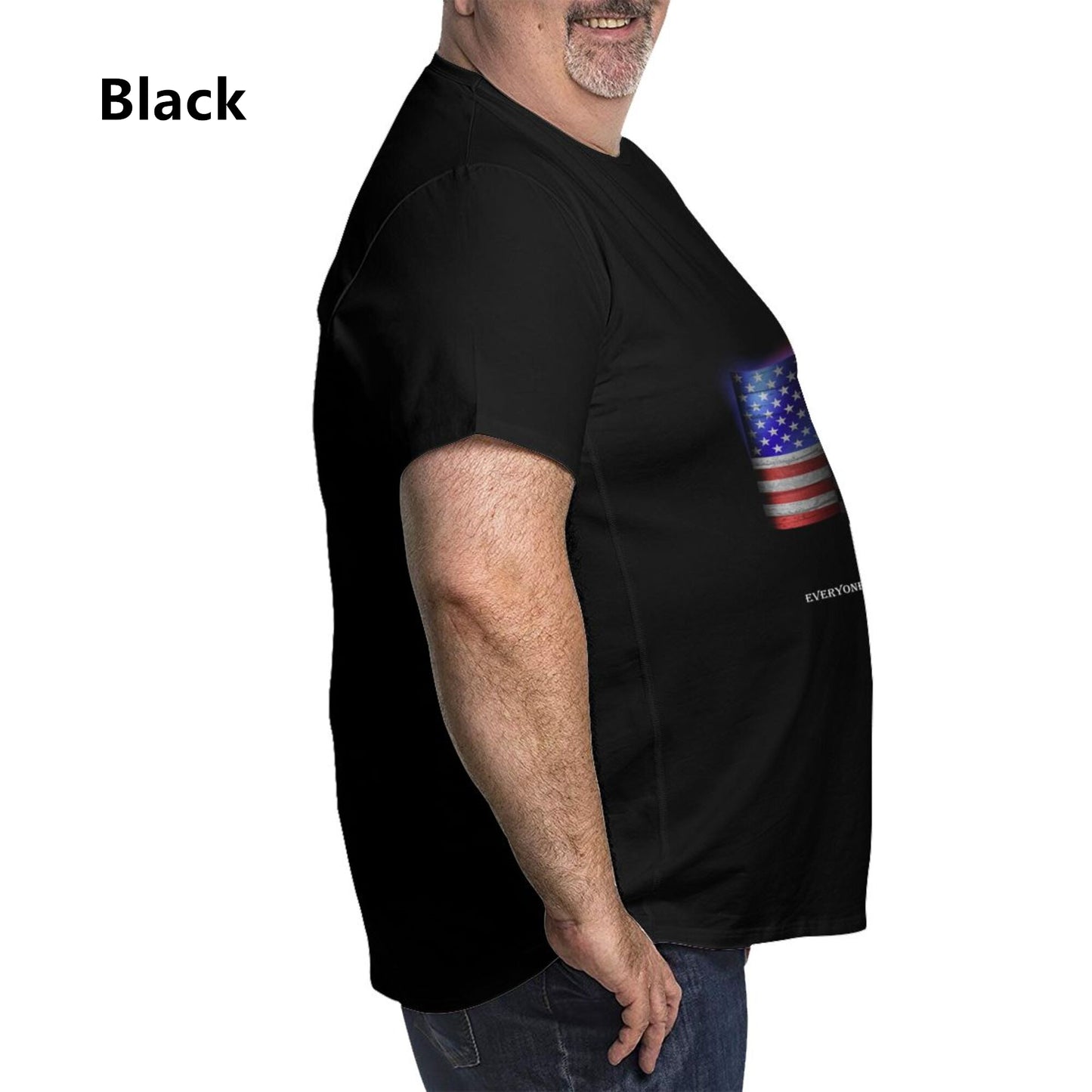 Flag Design Extra Large Plus Size Oversized T Shirts For Men