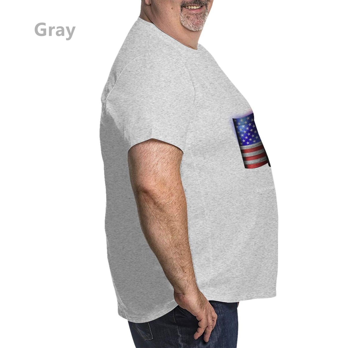 Flag Design Extra Large Plus Size Oversized T Shirts For Men