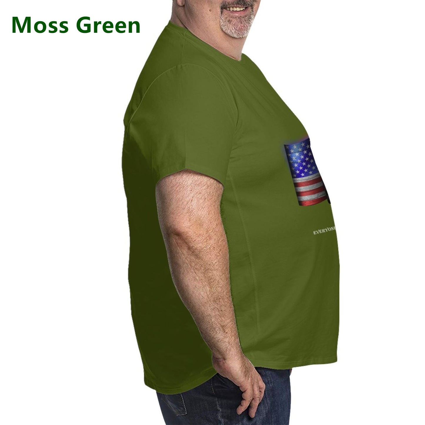 Flag Design Extra Large Plus Size Oversized T Shirts For Men