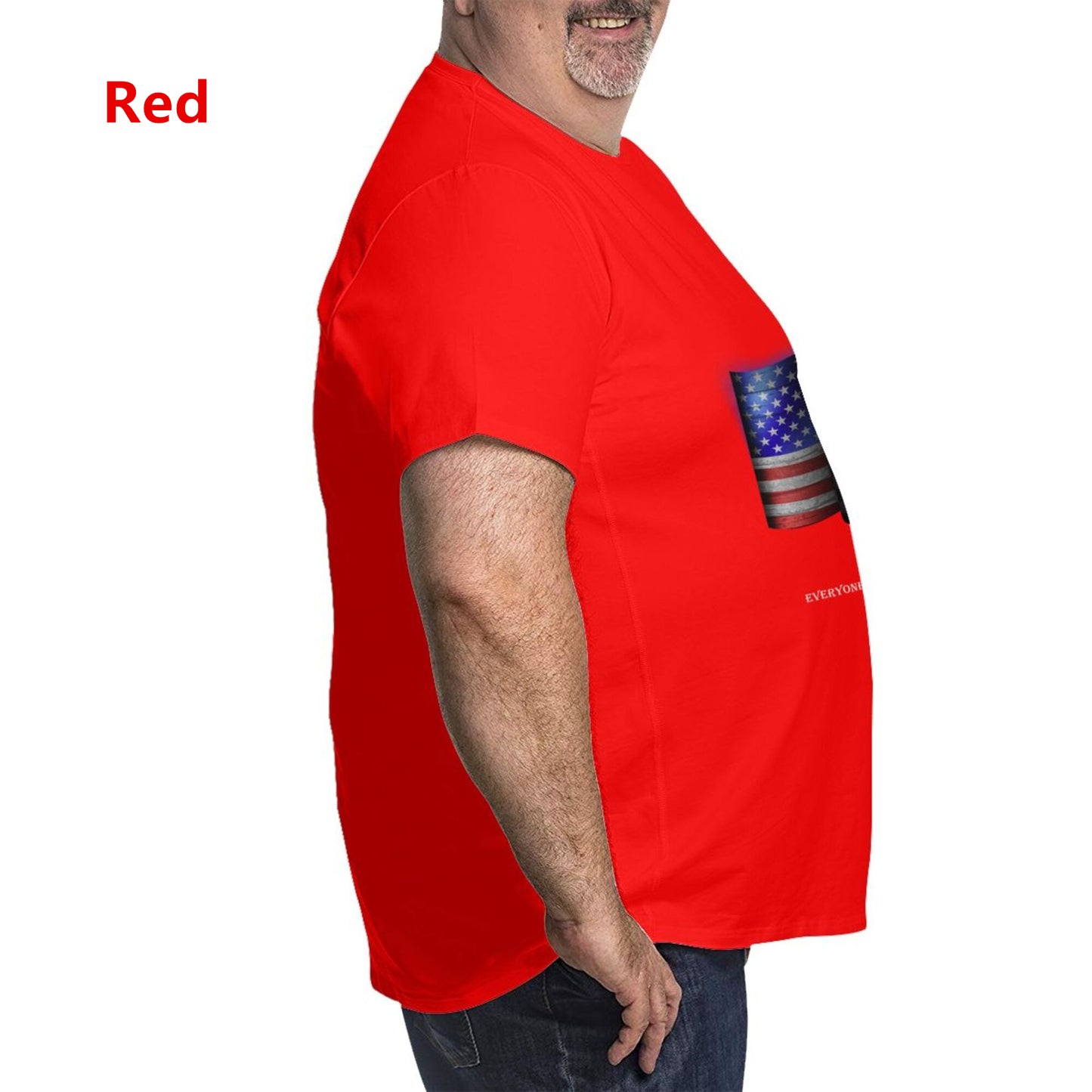 Flag Design Extra Large Plus Size Oversized T Shirts For Men