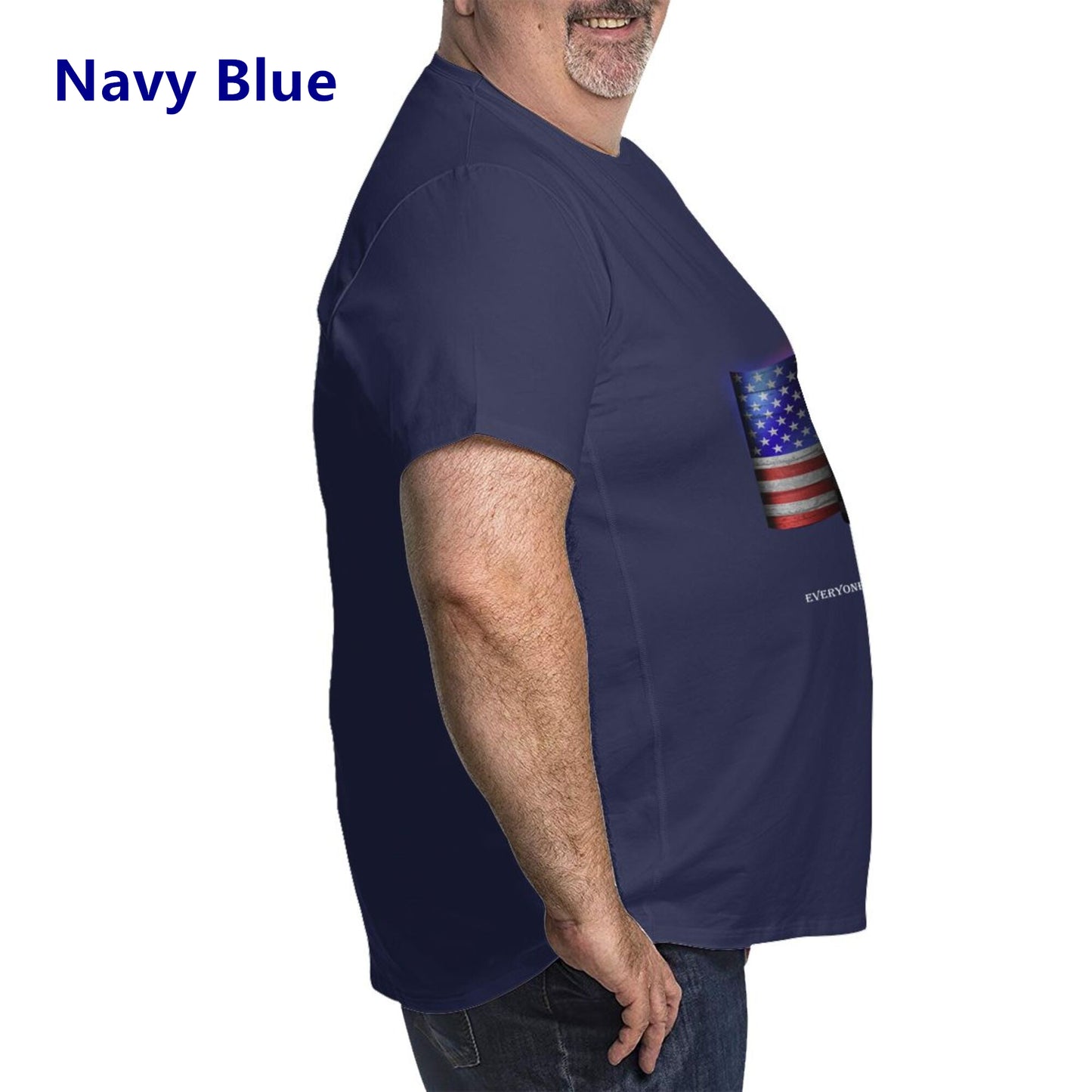 Flag Design Extra Large Plus Size Oversized T Shirts For Men