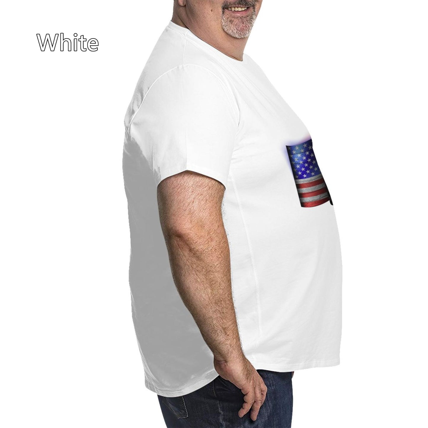 Flag Design Extra Large Plus Size Oversized T Shirts For Men