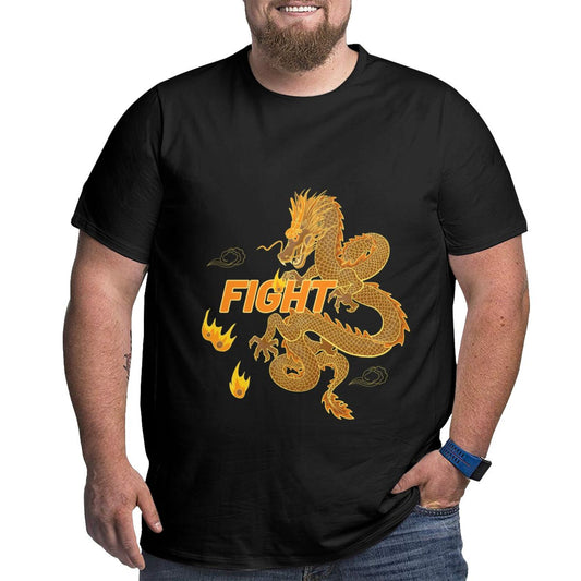 Dragon Design Men Extra Large Plus Size Oversized T Shirts