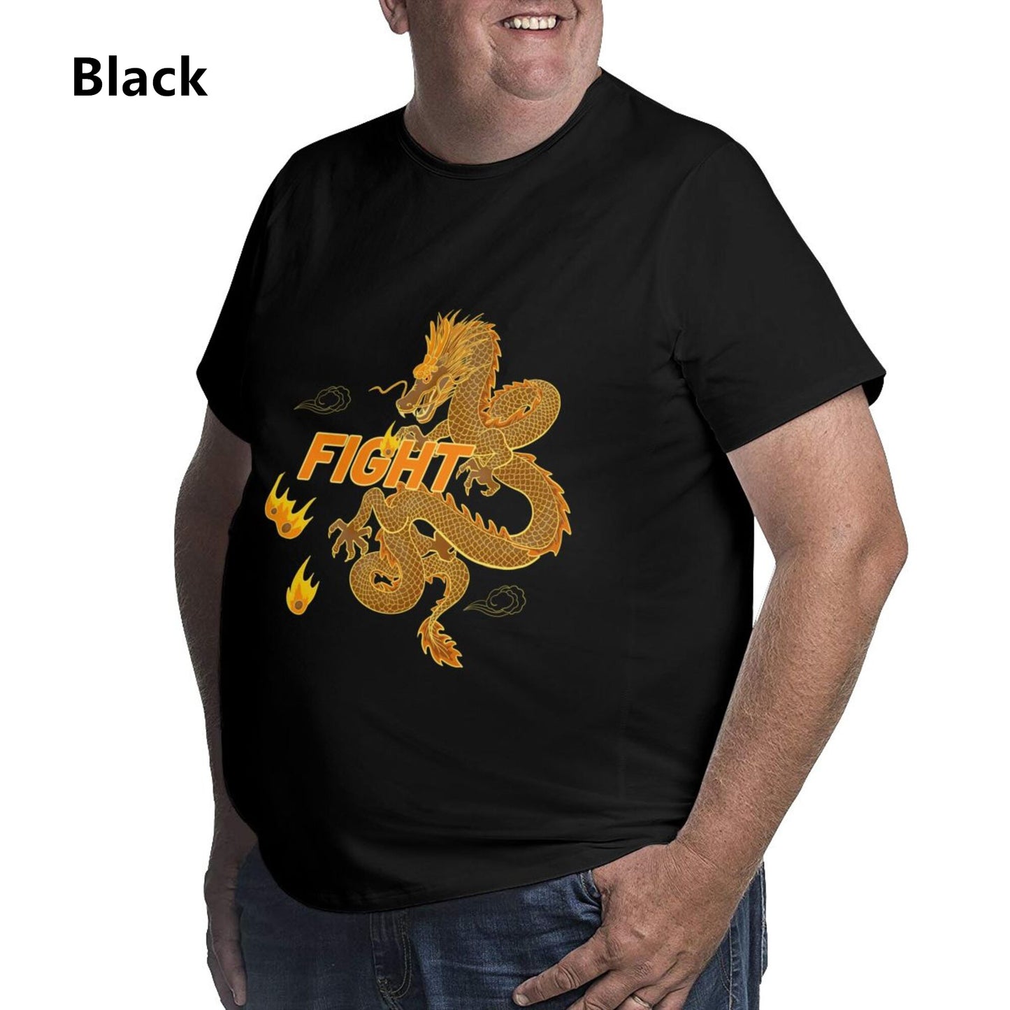 Dragon Design Men Extra Large Plus Size Oversized T Shirts