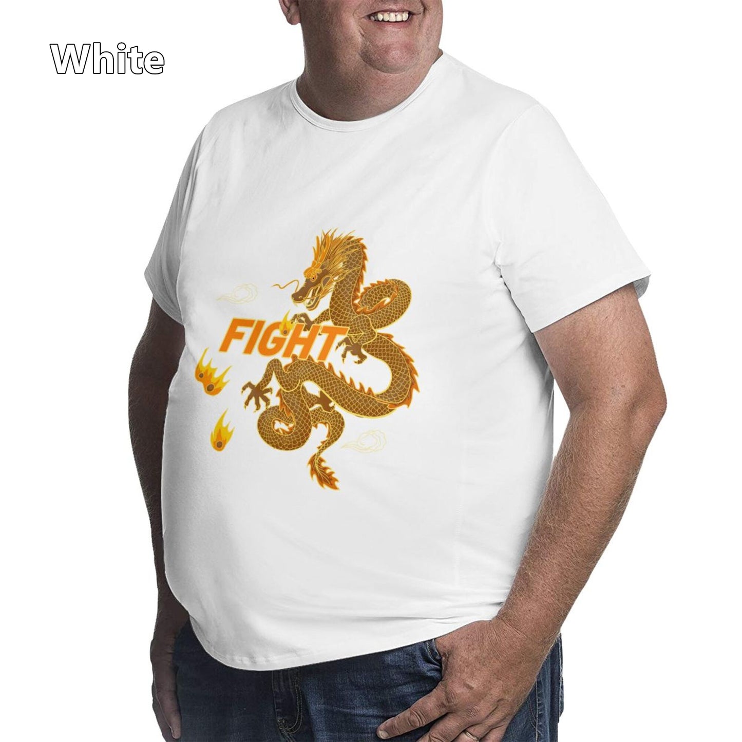 Dragon Design Men Extra Large Plus Size Oversized T Shirts