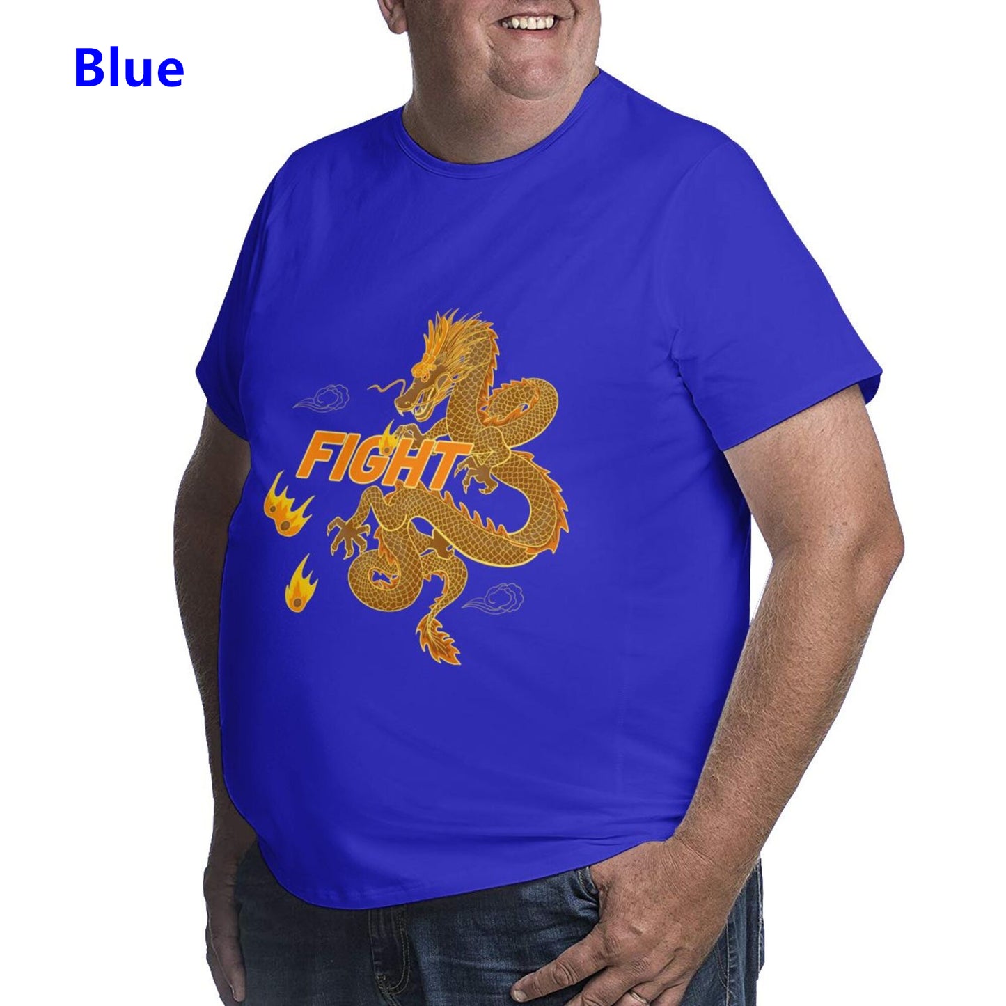 Dragon Design Men Extra Large Plus Size Oversized T Shirts