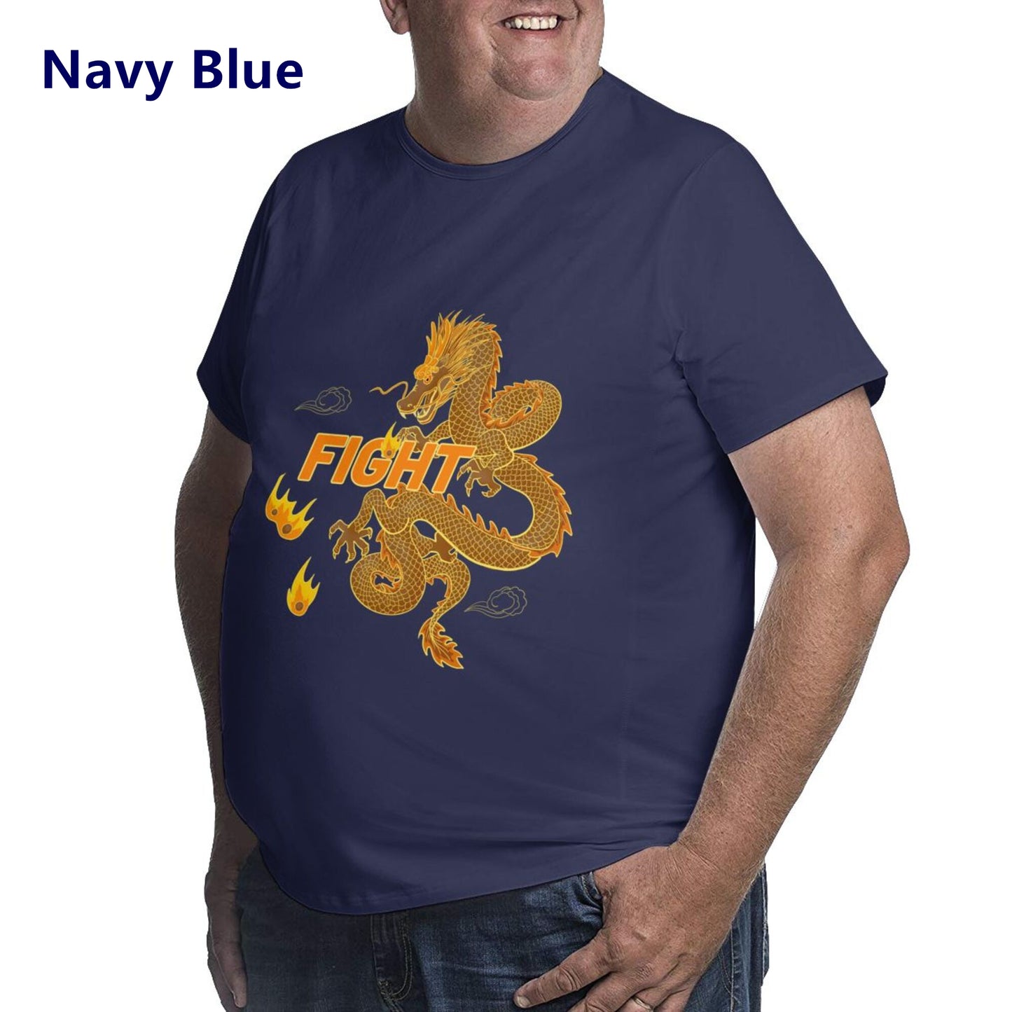 Dragon Design Men Extra Large Plus Size Oversized T Shirts