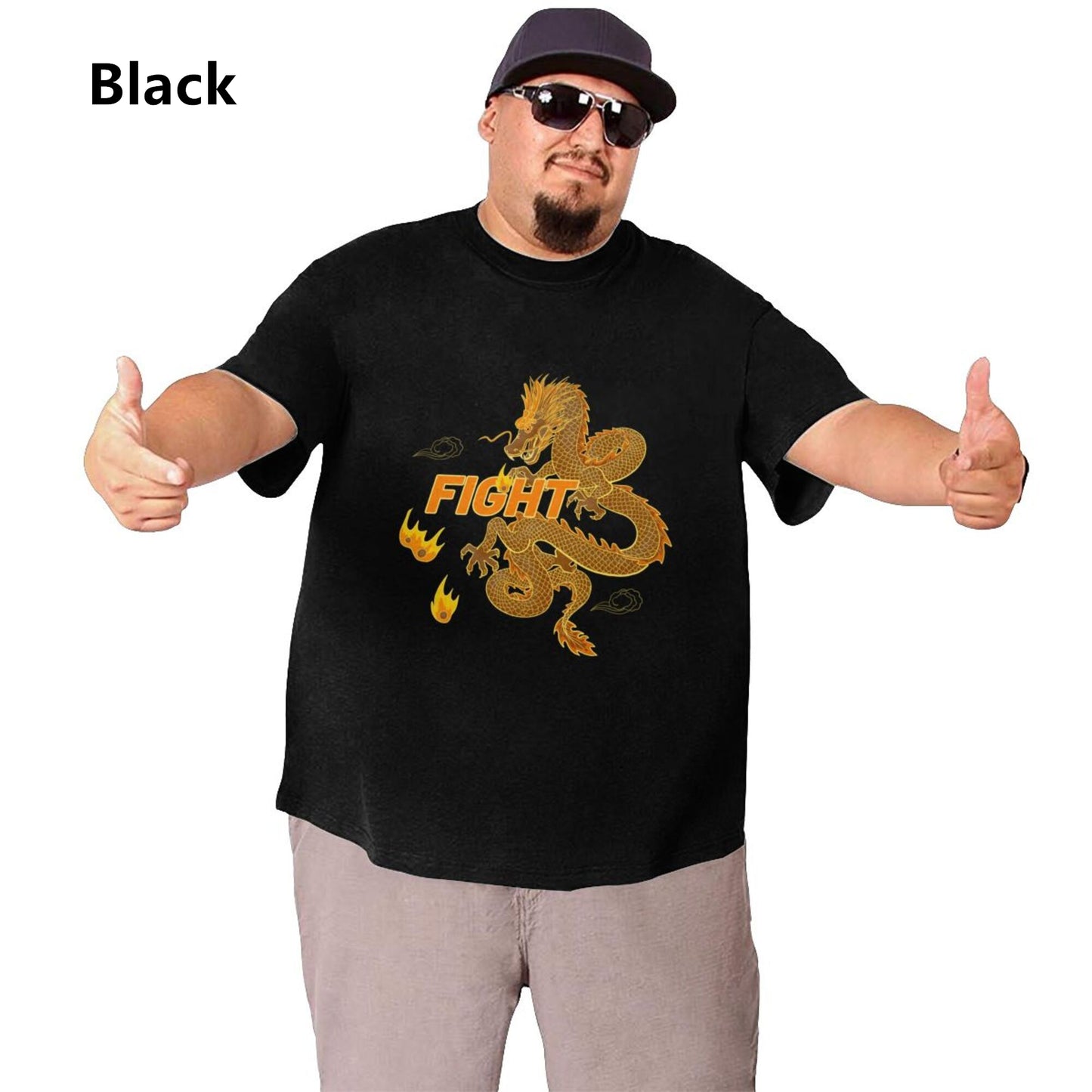 Dragon Design Men Extra Large Plus Size Oversized T Shirts