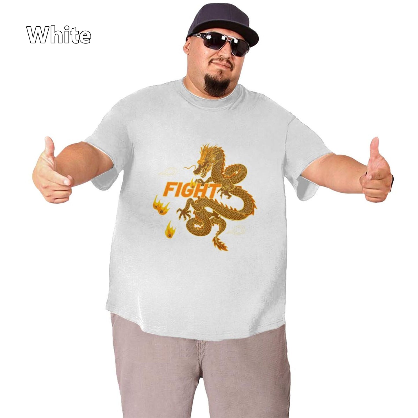 Dragon Design Men Extra Large Plus Size Oversized T Shirts