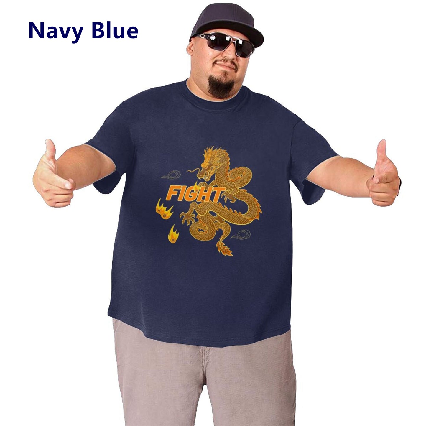 Dragon Design Men Extra Large Plus Size Oversized T Shirts