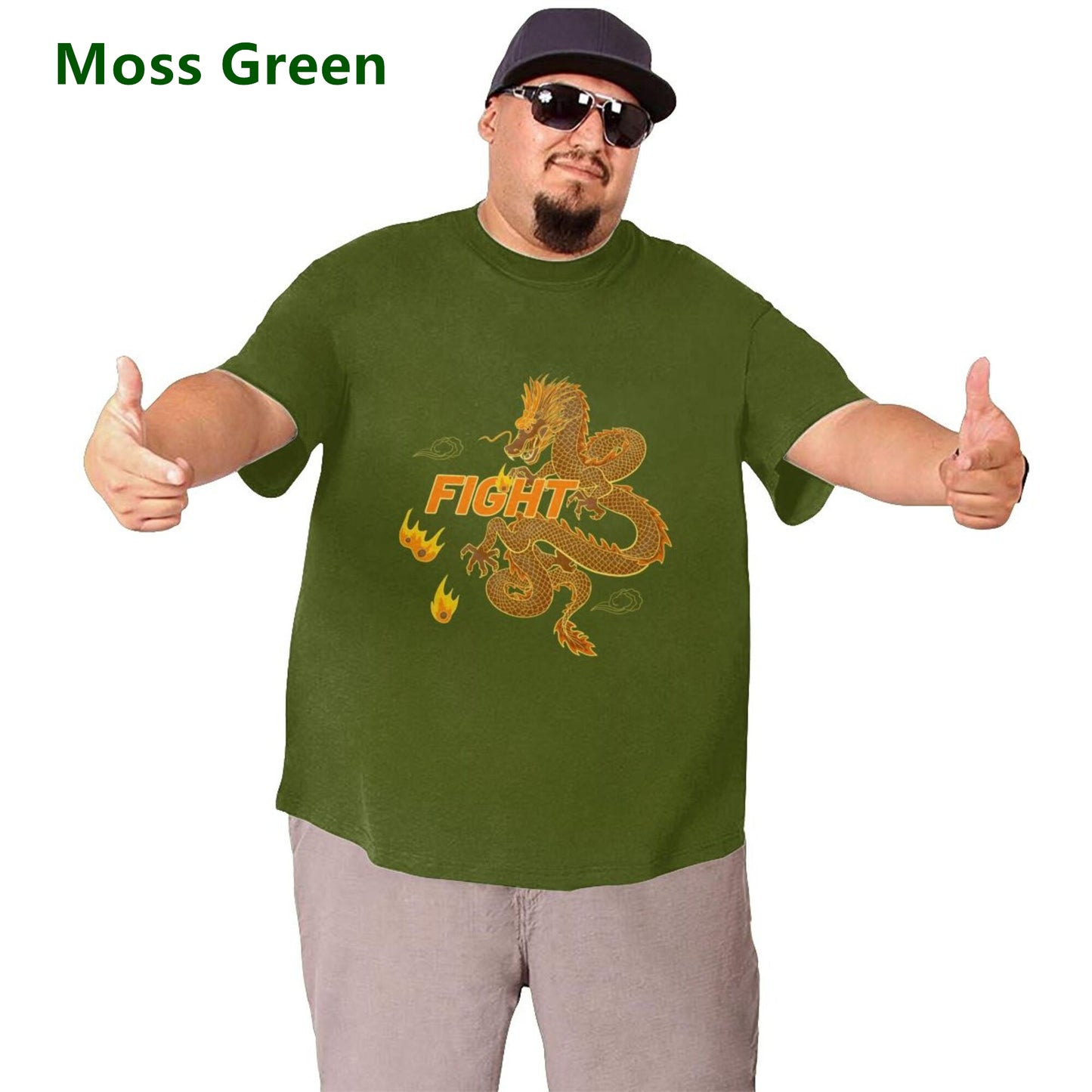 Dragon Design Men Extra Large Plus Size Oversized T Shirts