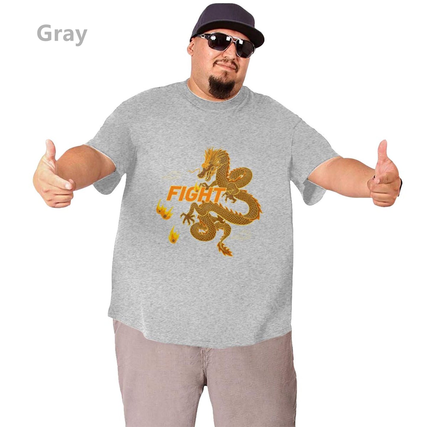 Dragon Design Men Extra Large Plus Size Oversized T Shirts