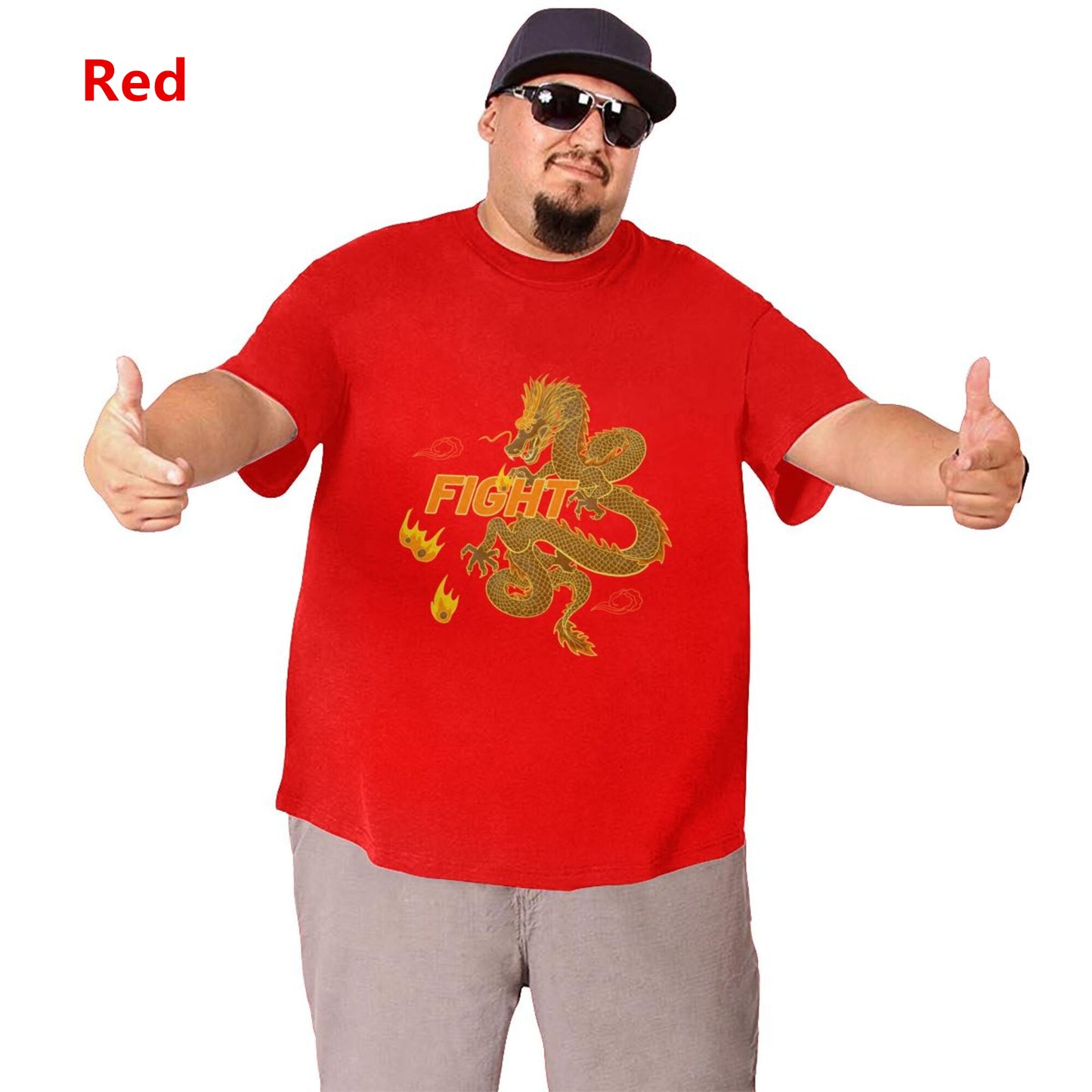 Dragon Design Men Extra Large Plus Size Oversized T Shirts