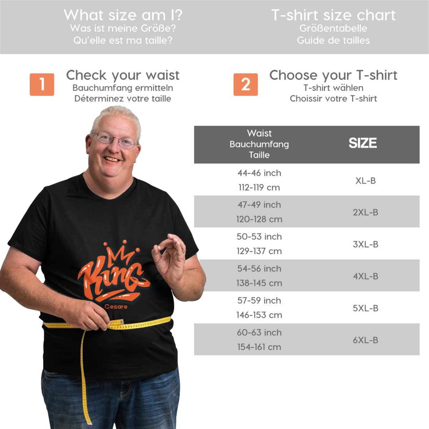 King Men's Extra Large Plus Size Oversized T Shirts