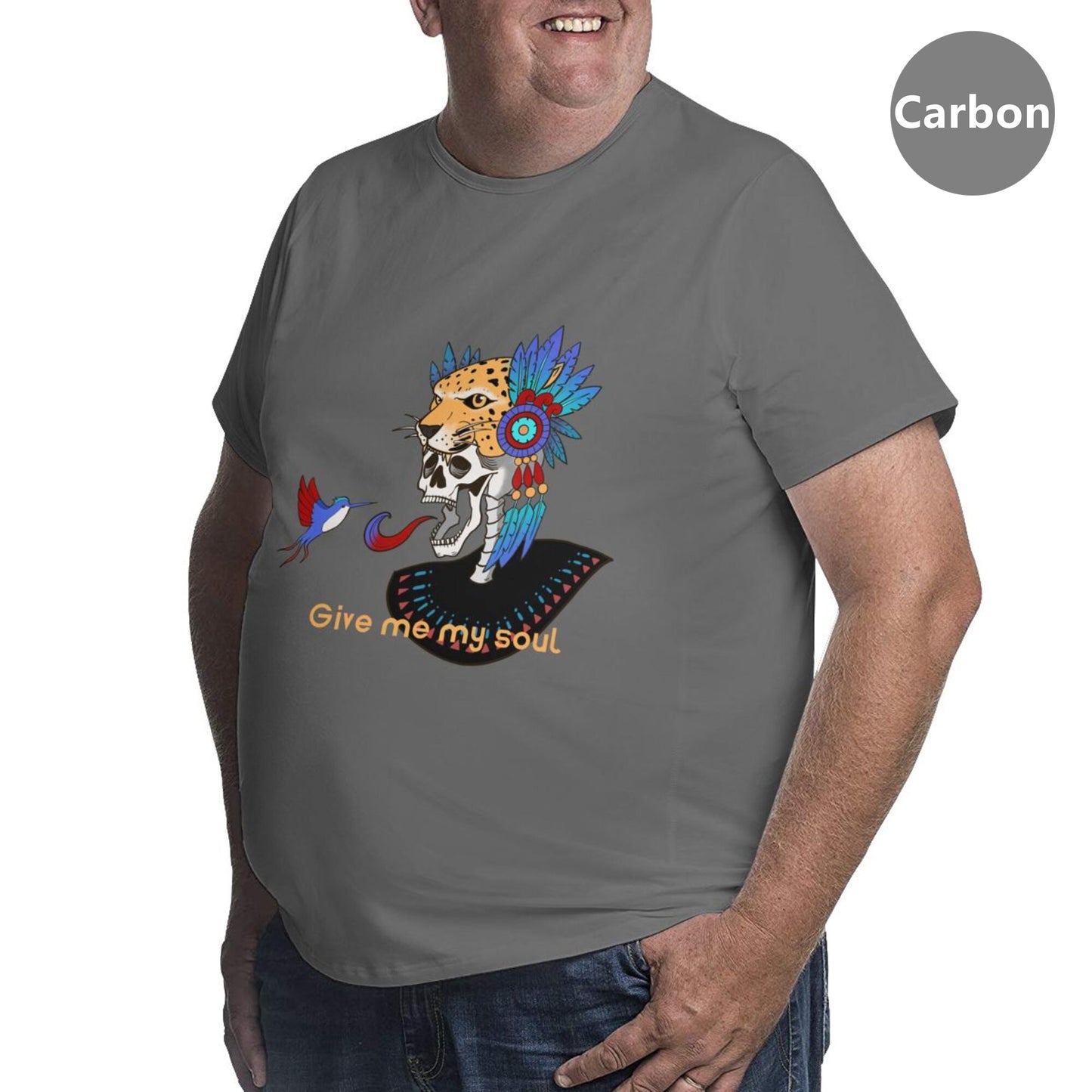 Skull And Hummingbird Men's Extra Large Plus Size Oversized T Shirts