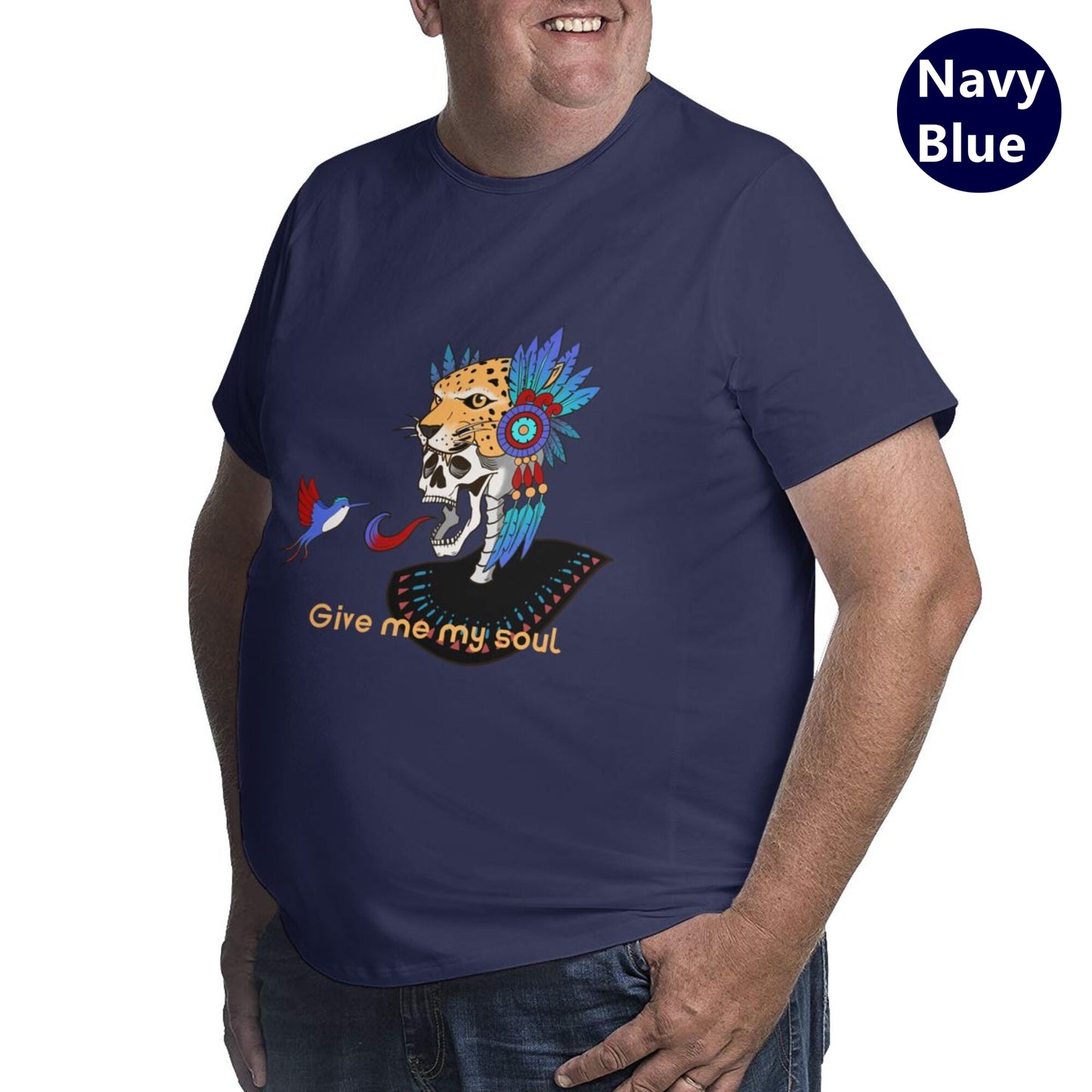 Skull And Hummingbird Men's Extra Large Plus Size Oversized T Shirts