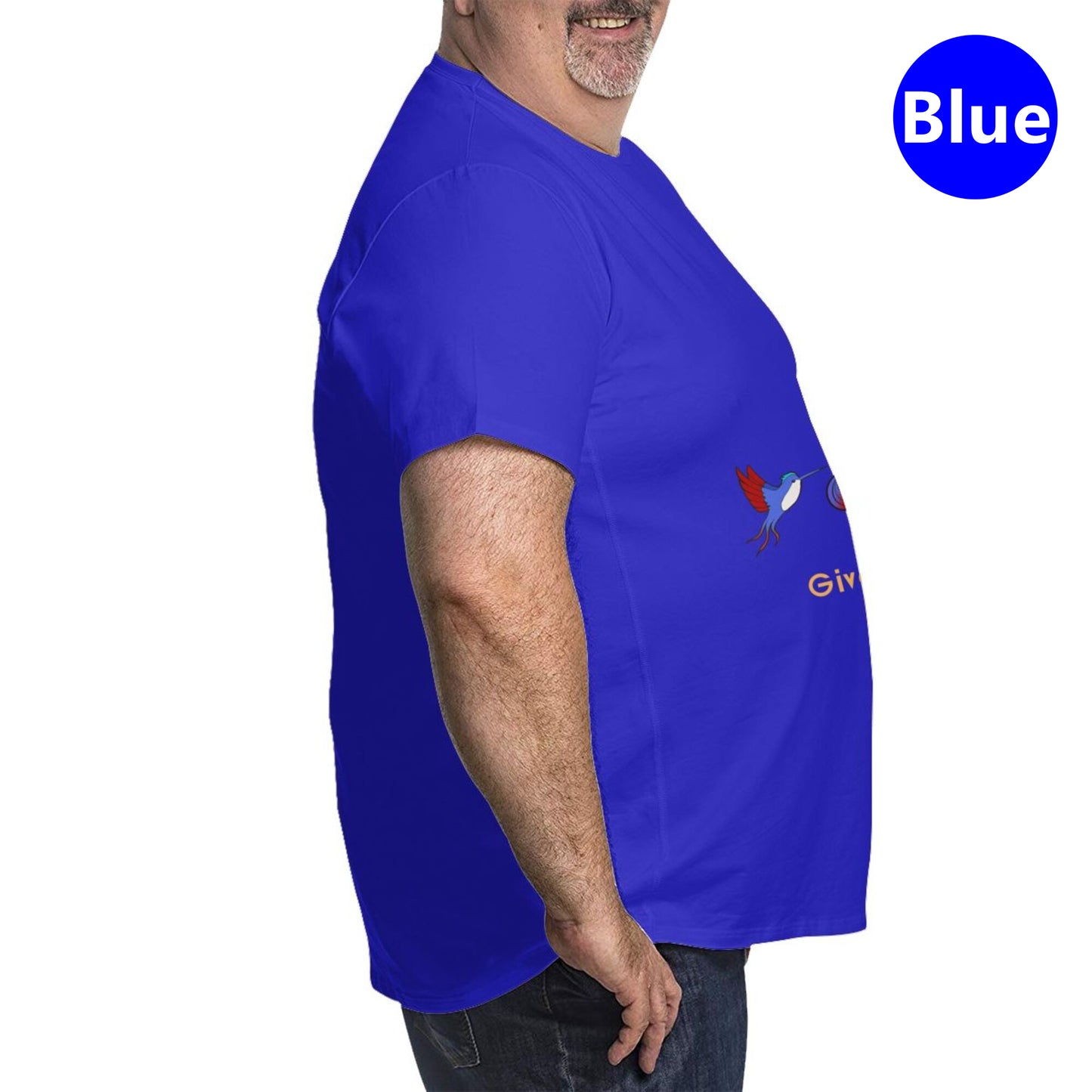 Skull And Hummingbird Men's Extra Large Plus Size Oversized T Shirts