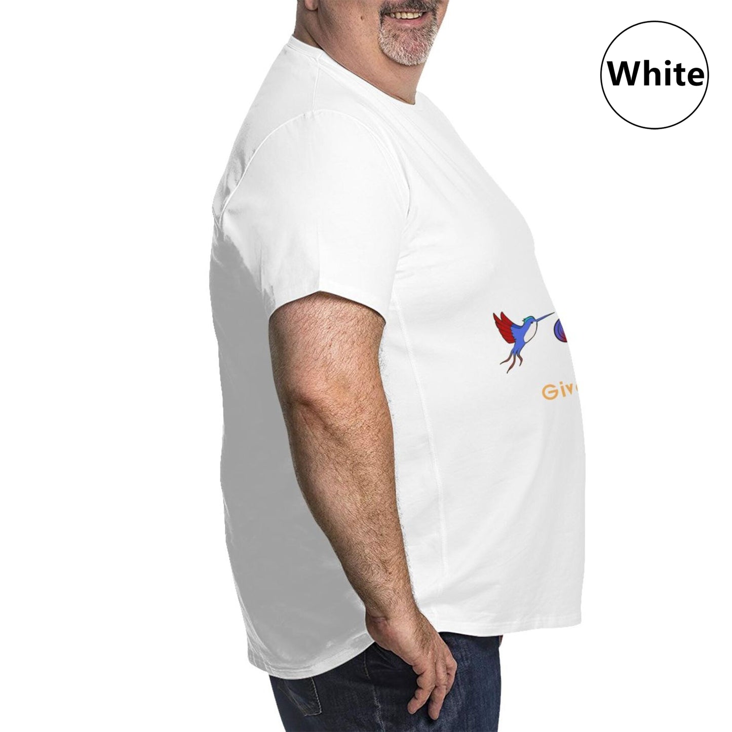 Skull And Hummingbird Men's Extra Large Plus Size Oversized T Shirts