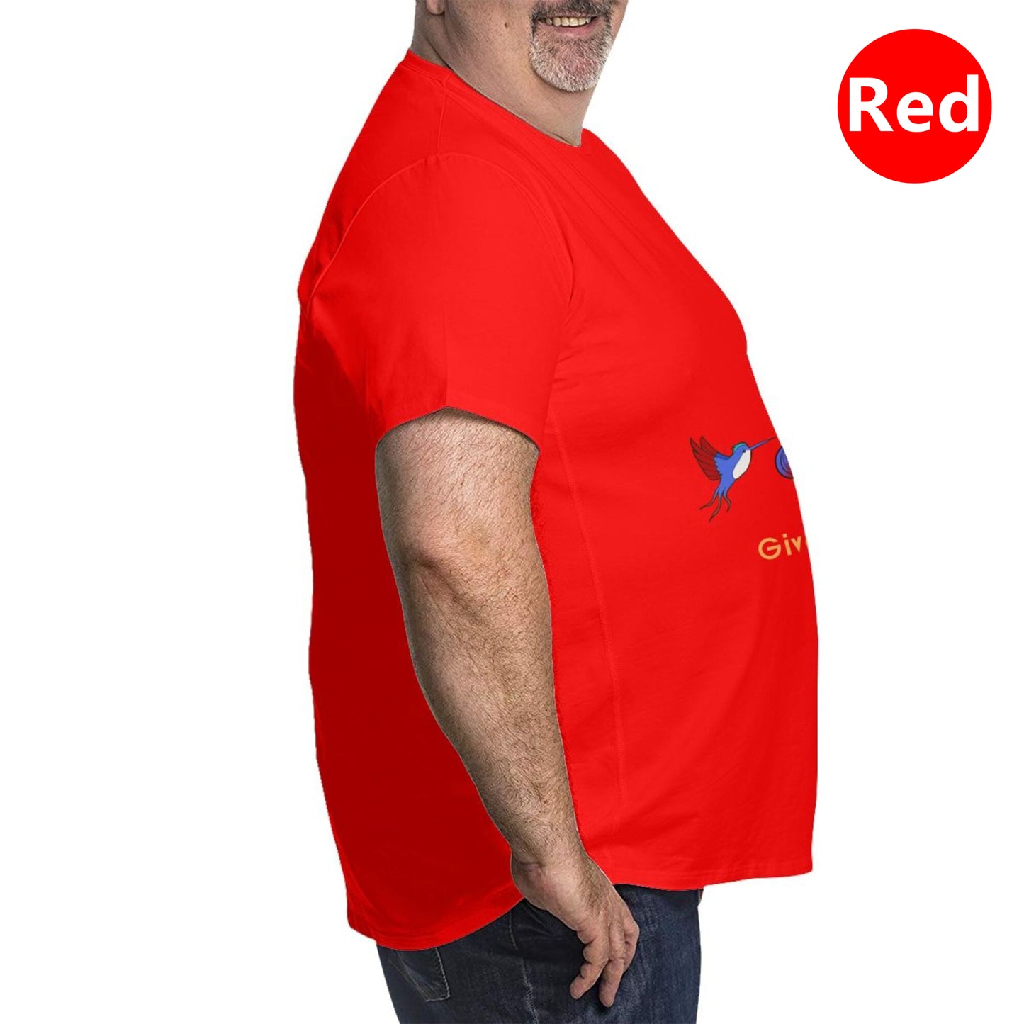 Skull And Hummingbird Men's Extra Large Plus Size Oversized T Shirts