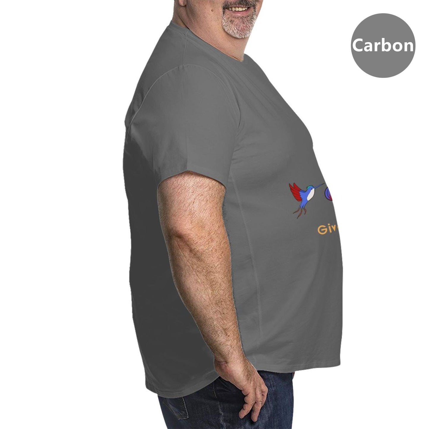 Skull And Hummingbird Men's Extra Large Plus Size Oversized T Shirts