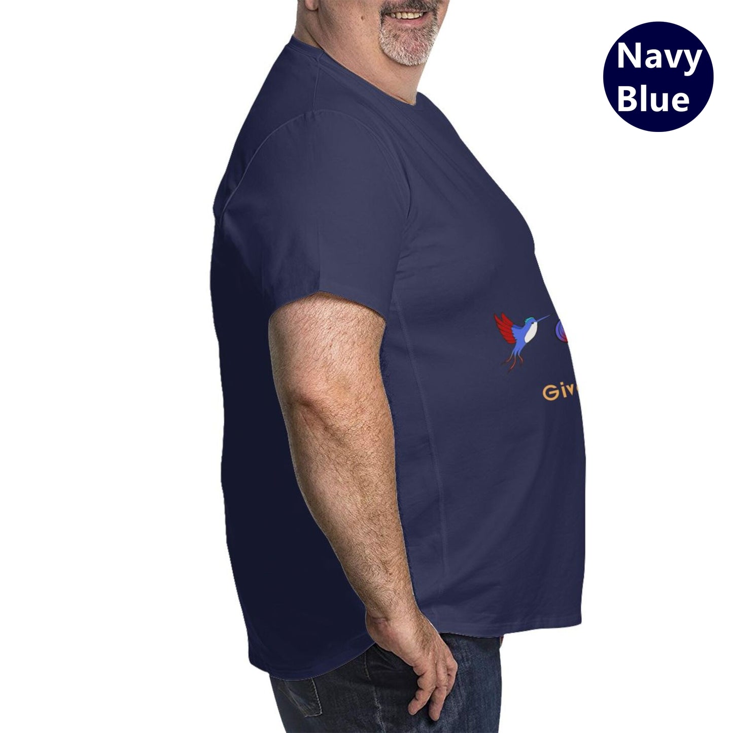 Skull And Hummingbird Men's Extra Large Plus Size Oversized T Shirts