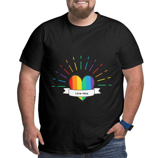 Heart-Shaped Rainbow Extra Large Tall Mens T Shirts