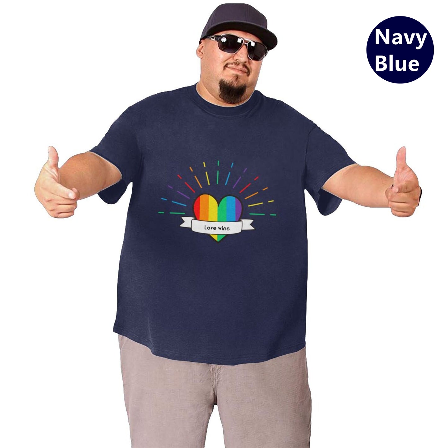 Heart-Shaped Rainbow Extra Large Tall Mens T Shirts
