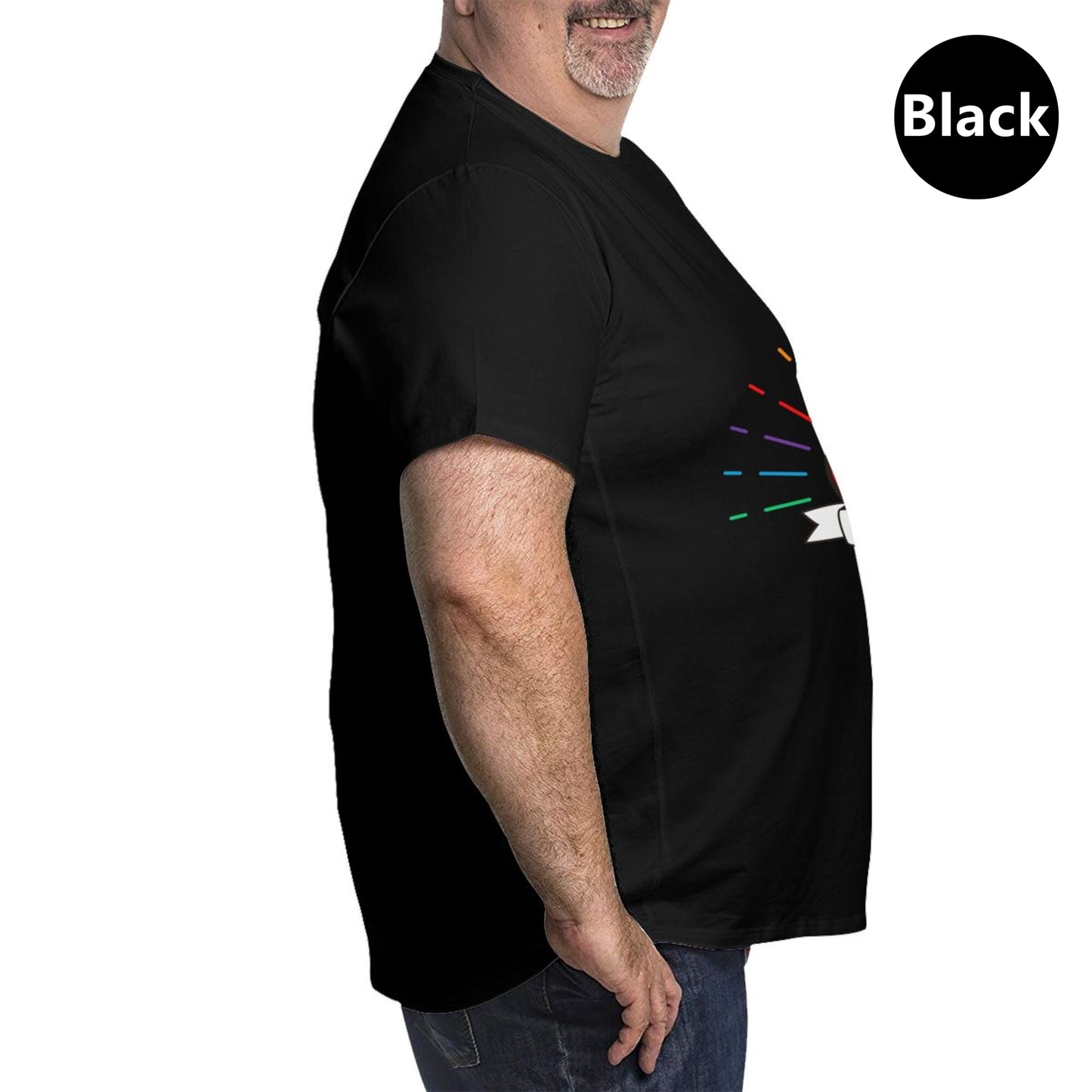 Heart-Shaped Rainbow Extra Large Tall Mens T Shirts