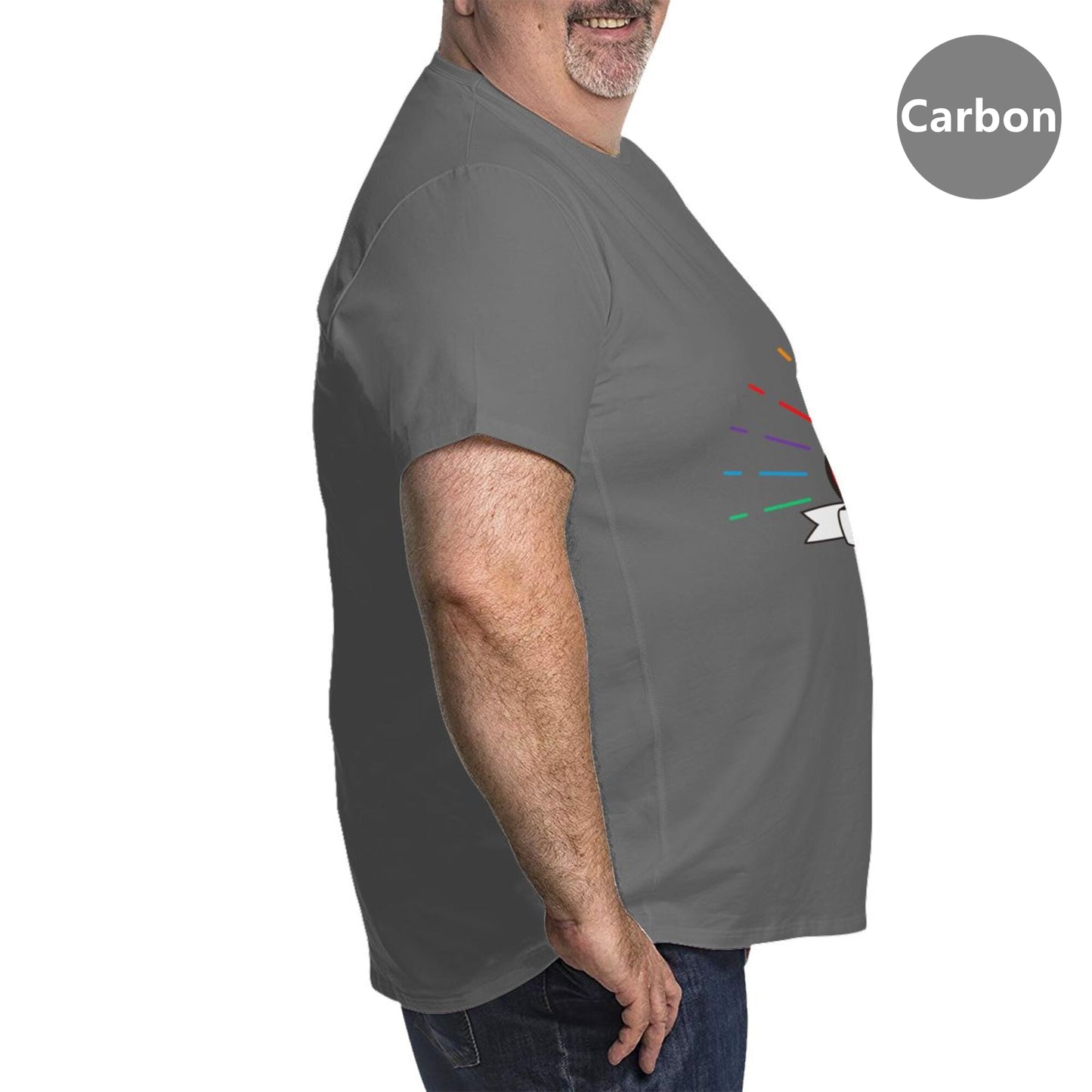 Heart-Shaped Rainbow Extra Large Tall Mens T Shirts