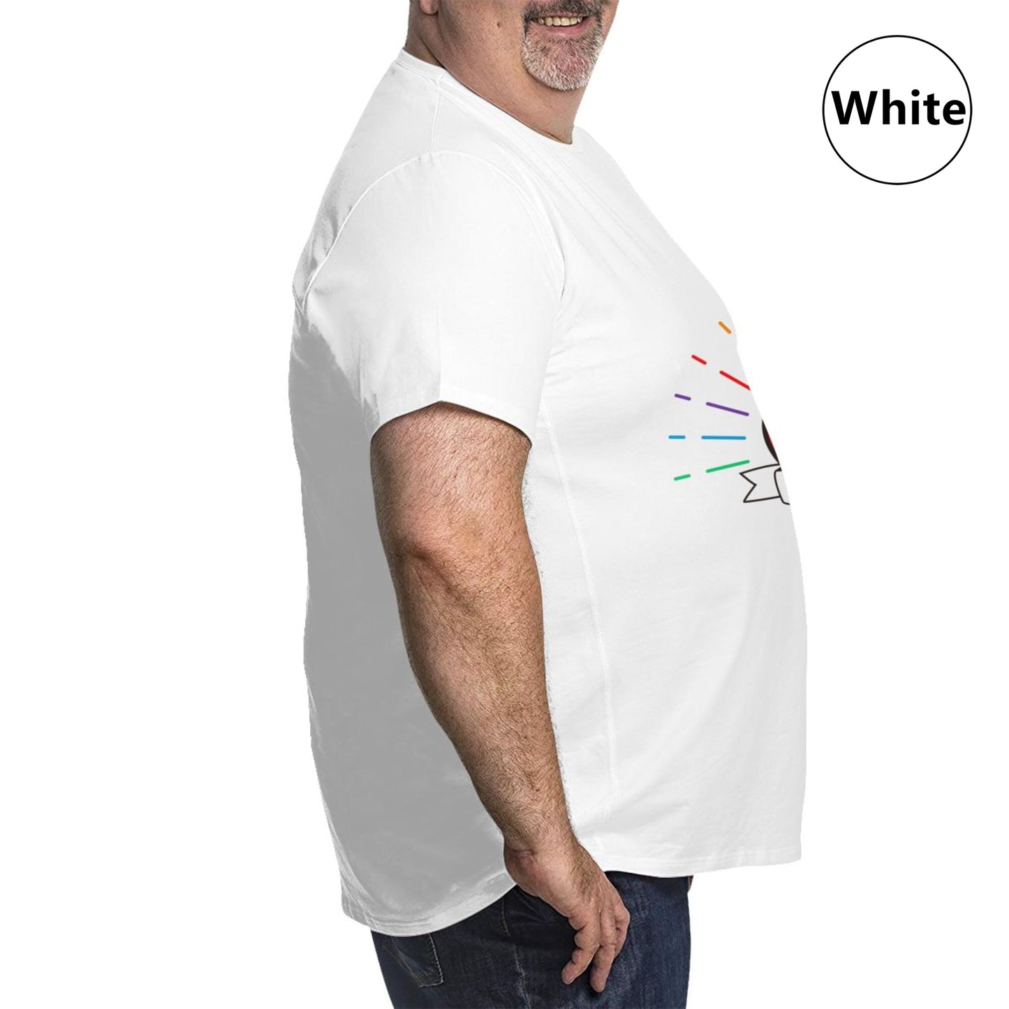 Heart-Shaped Rainbow Extra Large Tall Mens T Shirts