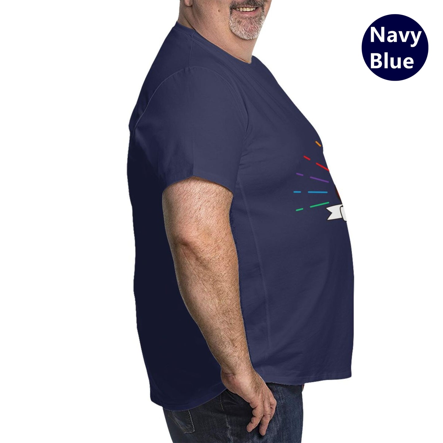 Heart-Shaped Rainbow Extra Large Tall Mens T Shirts