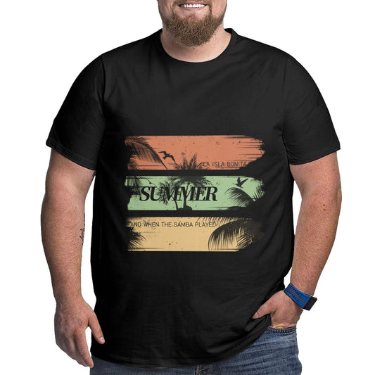 Summer Palm Trees Extra Large Plus Size Oversized T Shirts For Men