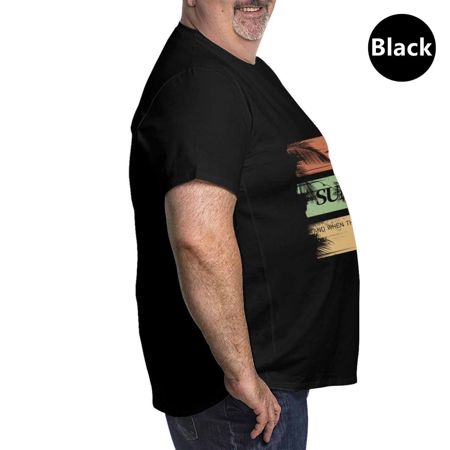 Summer Palm Trees Extra Large Plus Size Oversized T Shirts For Men