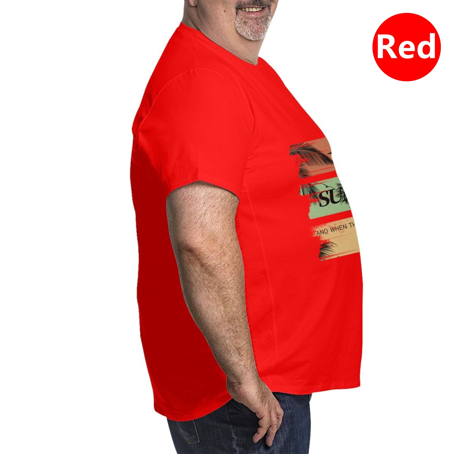 Summer Palm Trees Extra Large Plus Size Oversized T Shirts For Men