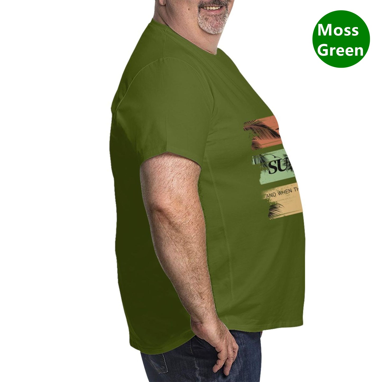 Summer Palm Trees Extra Large Plus Size Oversized T Shirts For Men