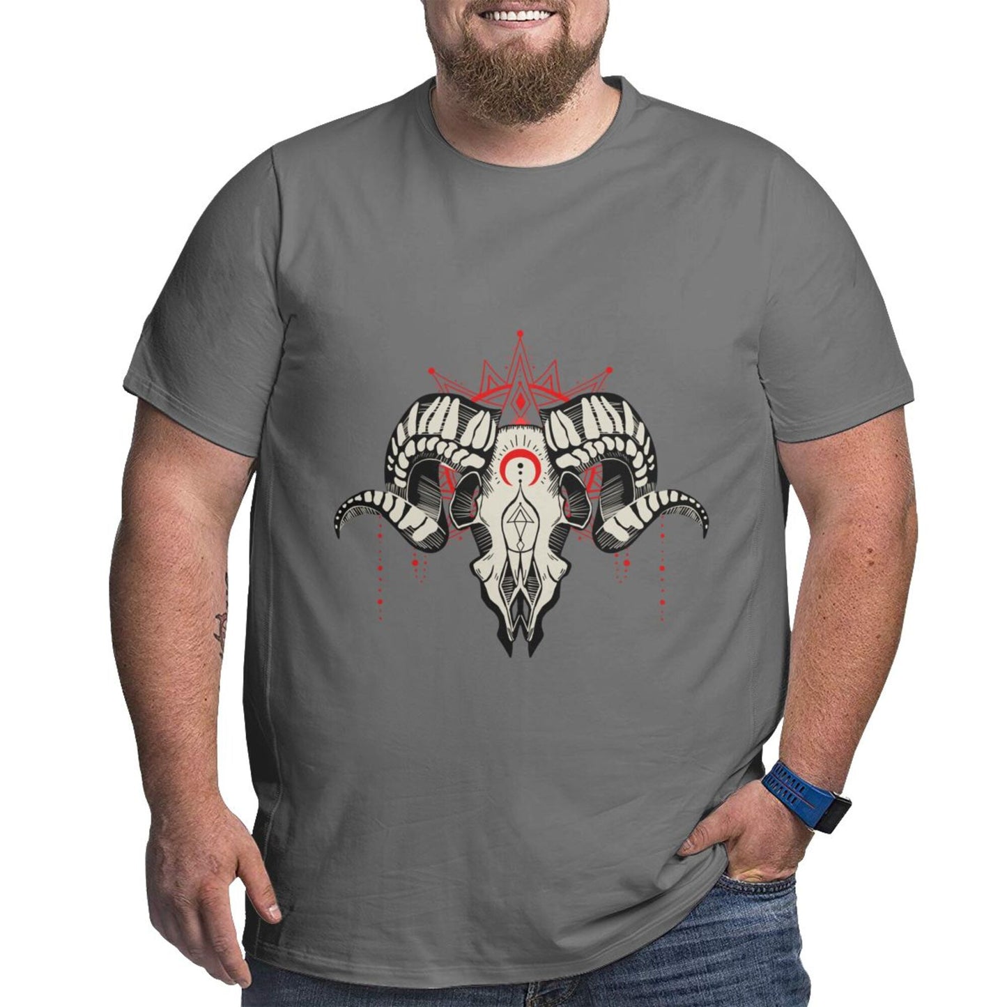 Ram Skull Extra Large Tall Mens T Shirts