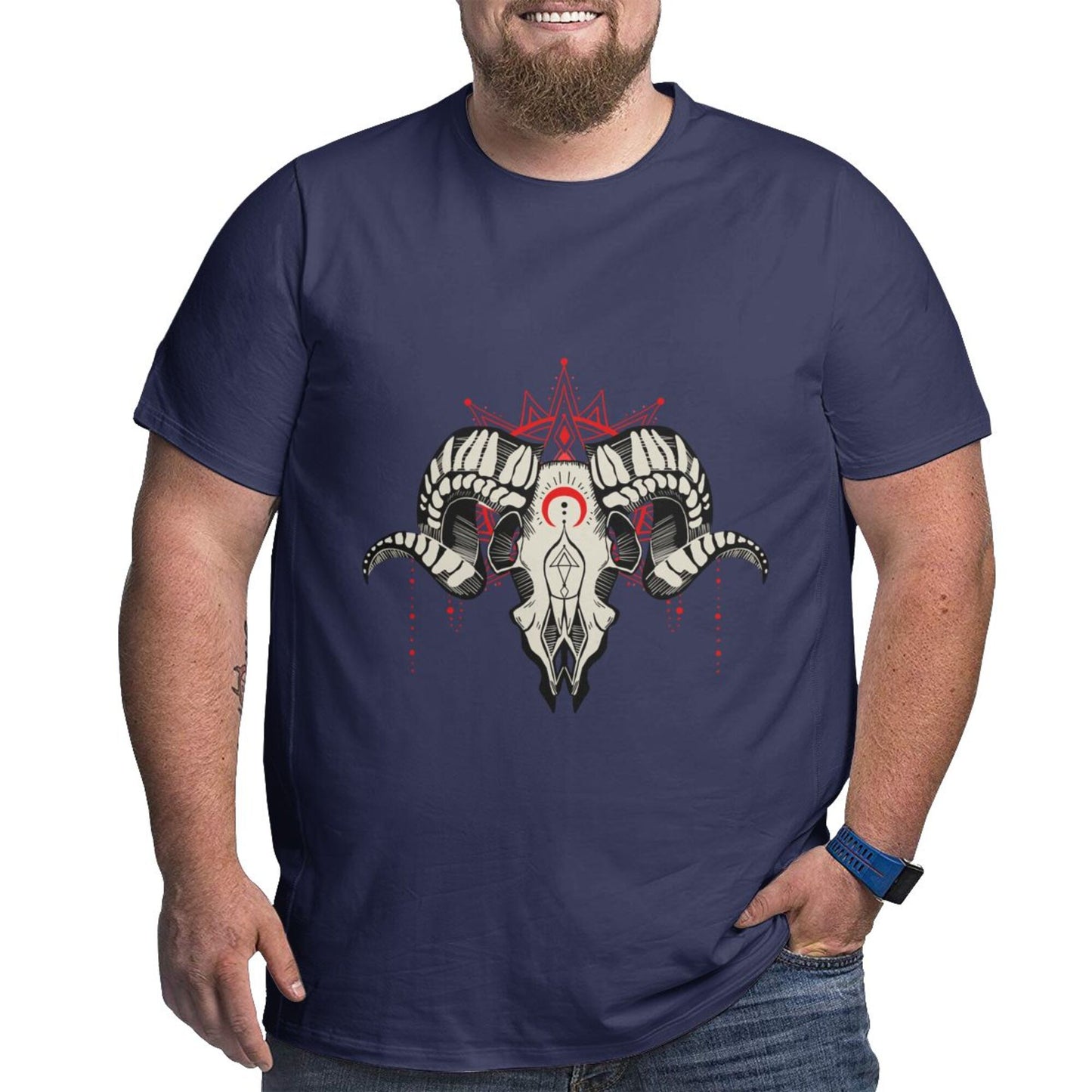 Ram Skull Extra Large Tall Mens T Shirts