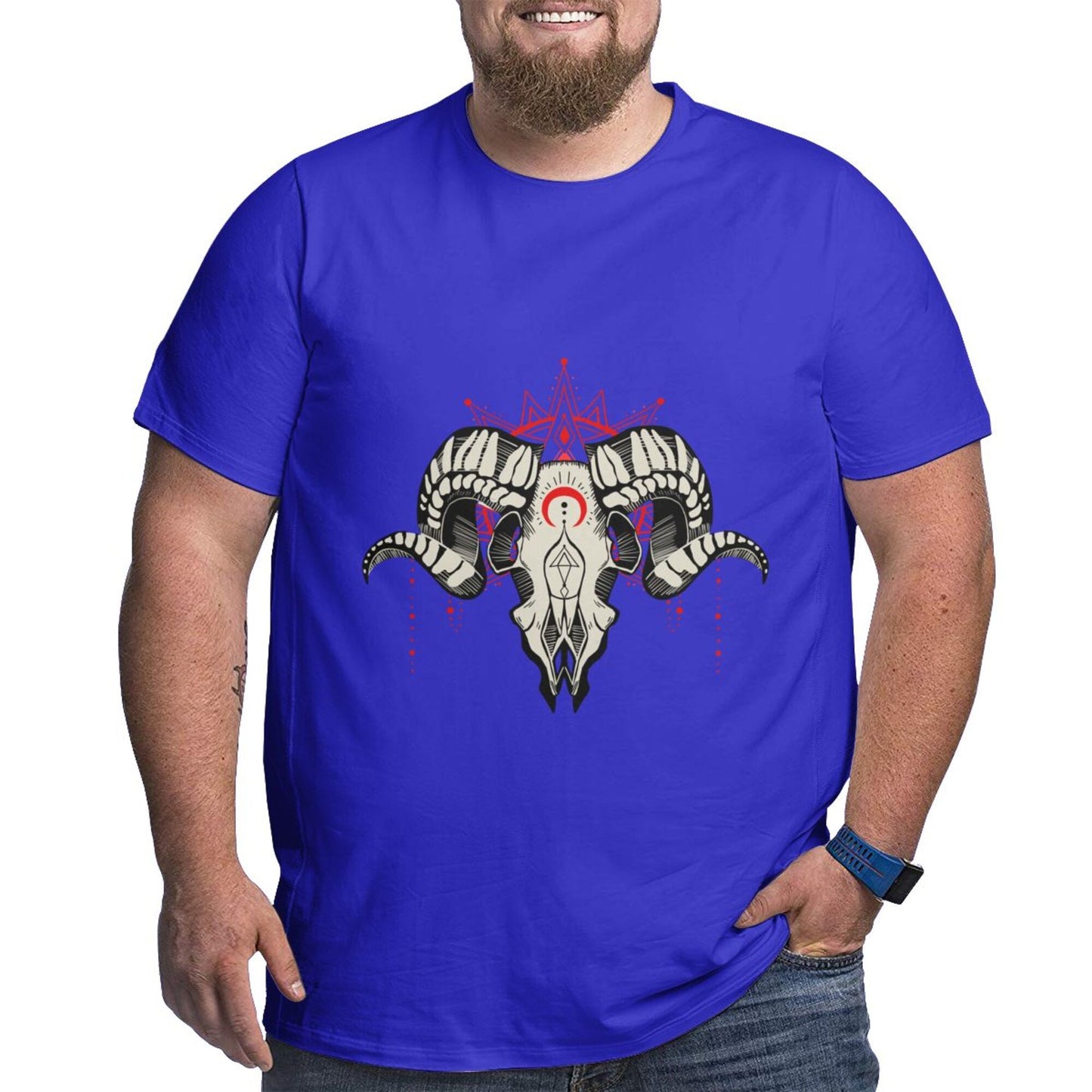 Ram Skull Extra Large Tall Mens T Shirts