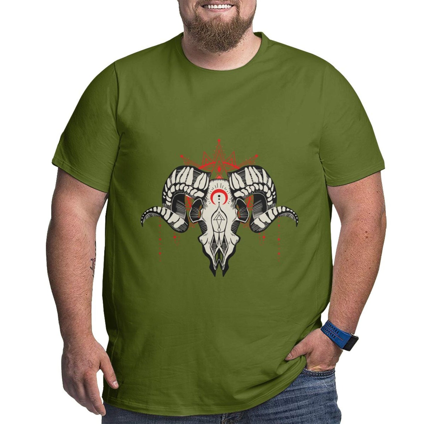 Ram Skull Extra Large Tall Mens T Shirts